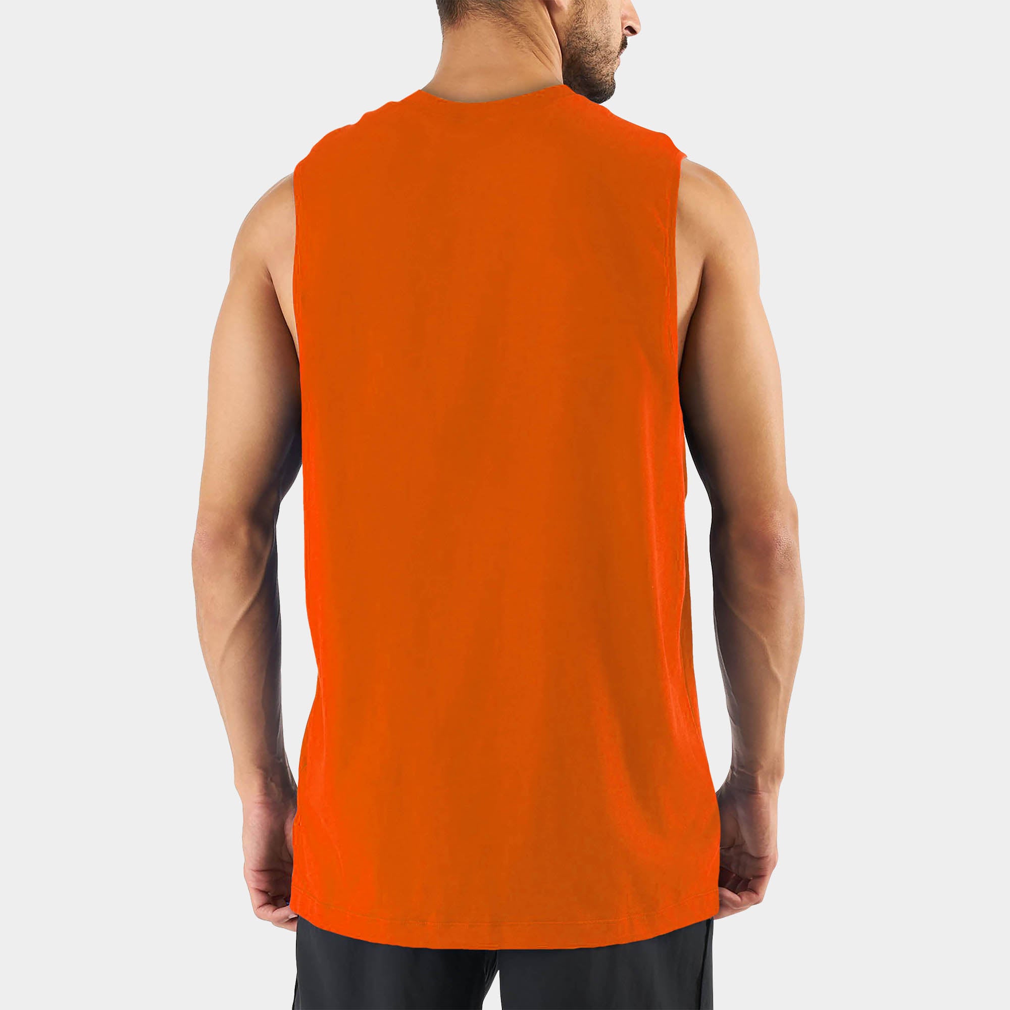 muscle tank_muscle tee_muscle tank tops_cropped muscle tank_under armour muscle shirt_insta slim tank_men muscle shirt_tank top_Orange