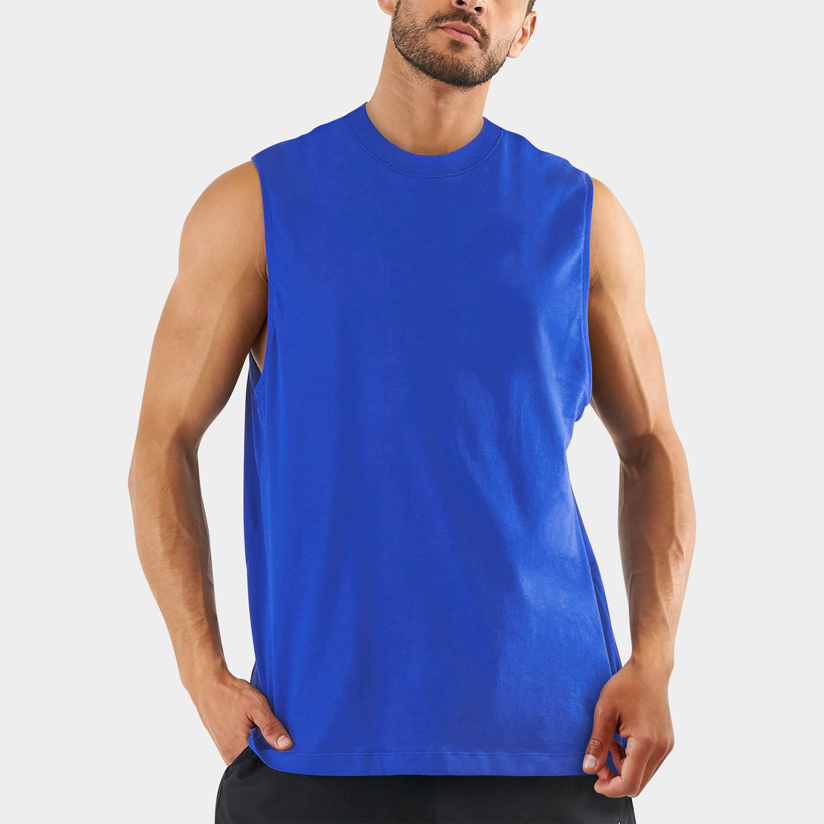 Men’s Muscle Tank Top in muscle tank_muscle tee_muscle tank tops_cropped muscle tank_under armour muscle shirt_insta slim tank_men muscle shirt_tank top_Royal Blue - Hat and Beyond