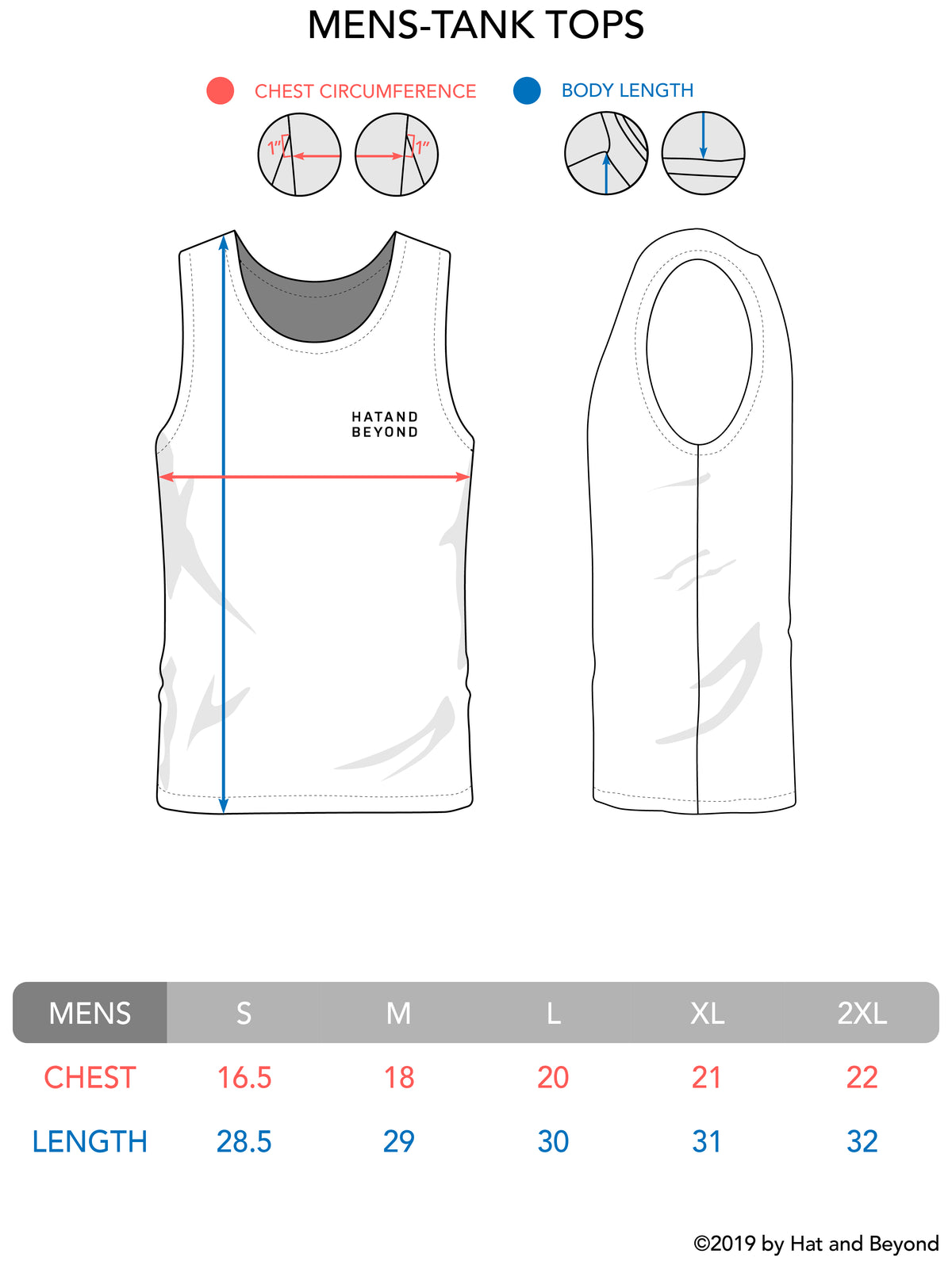 Men’s Muscle Tank Top in muscle tank_muscle tee_muscle tank tops_cropped muscle tank_under armour muscle shirt_insta slim tank_men muscle shirt_tank top_Size Chart - Hat and Beyond