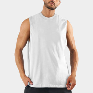 muscle tank_muscle tee_muscle tank tops_cropped muscle tank_under armour muscle shirt_insta slim tank_men muscle shirt_tank top_White