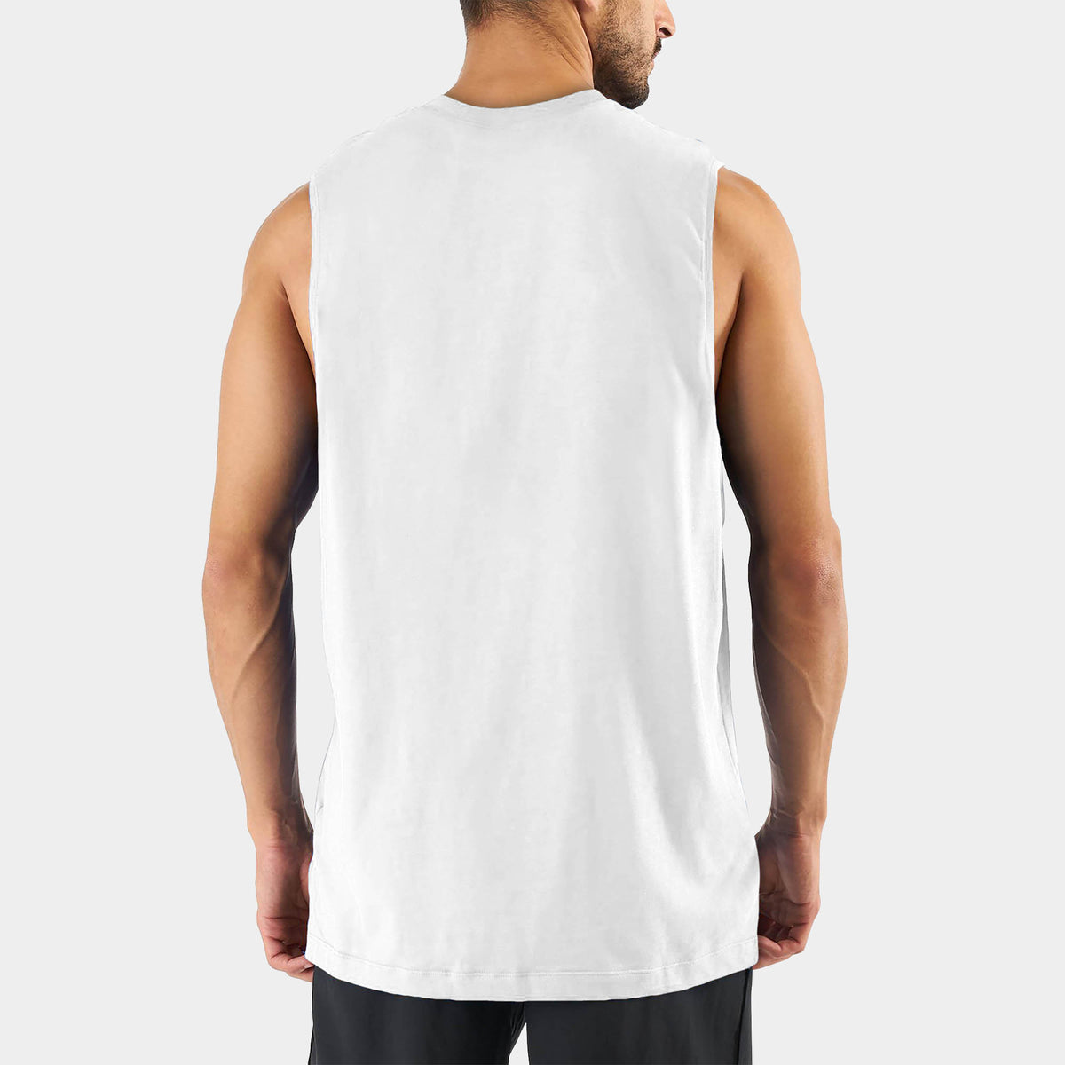 Men’s Muscle Tank Top in muscle tank_muscle tee_muscle tank tops_cropped muscle tank_under armour muscle shirt_insta slim tank_men muscle shirt_tank top_White - Hat and Beyond tank