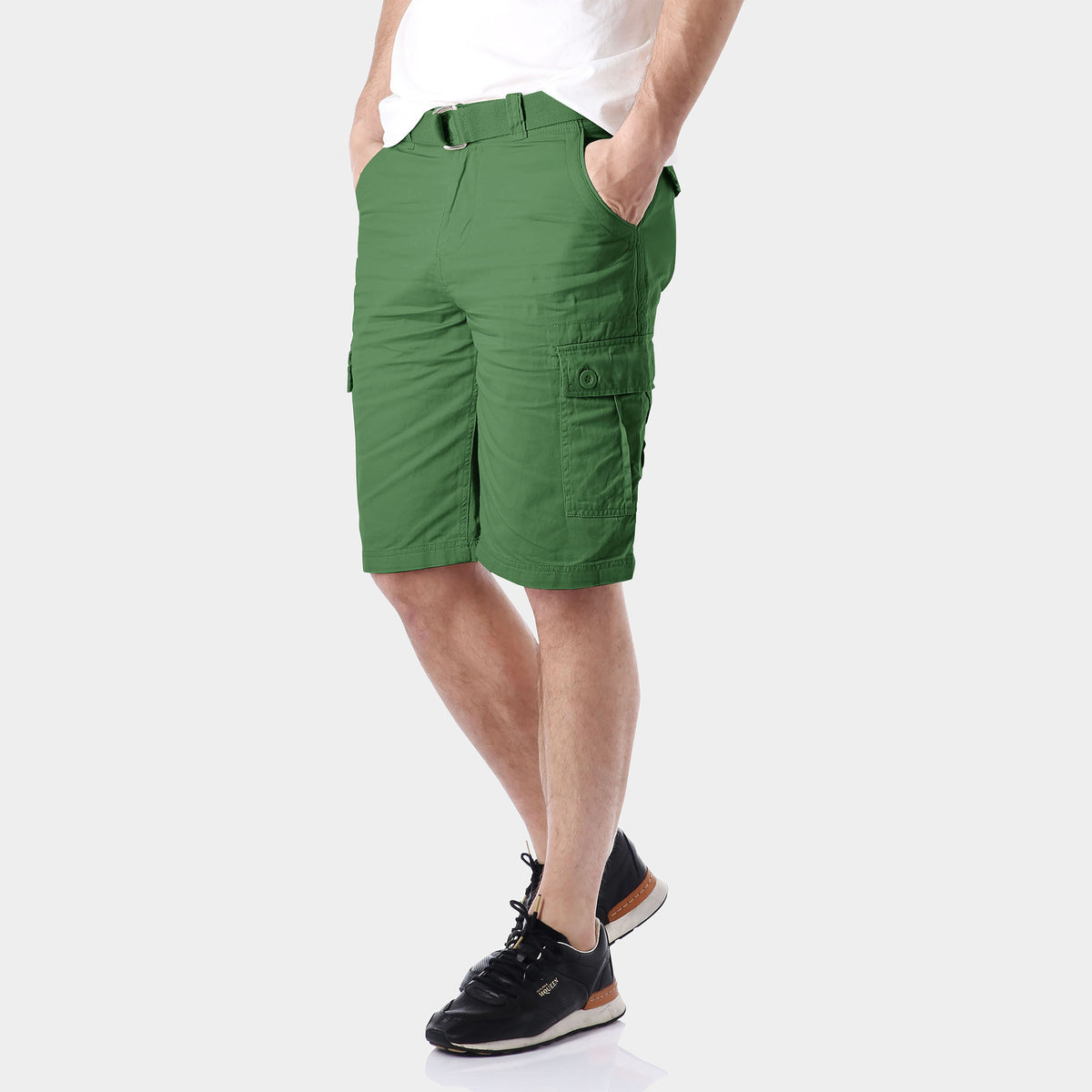 Men’s Cargo Shorts with Belt in cargo shorts_mens cargo shorts_men's cargo shorts_wrangler cargo shorts_boys cargo shorts_unionbay cargo shorts_old navy cargo shorts_Green - Hat an