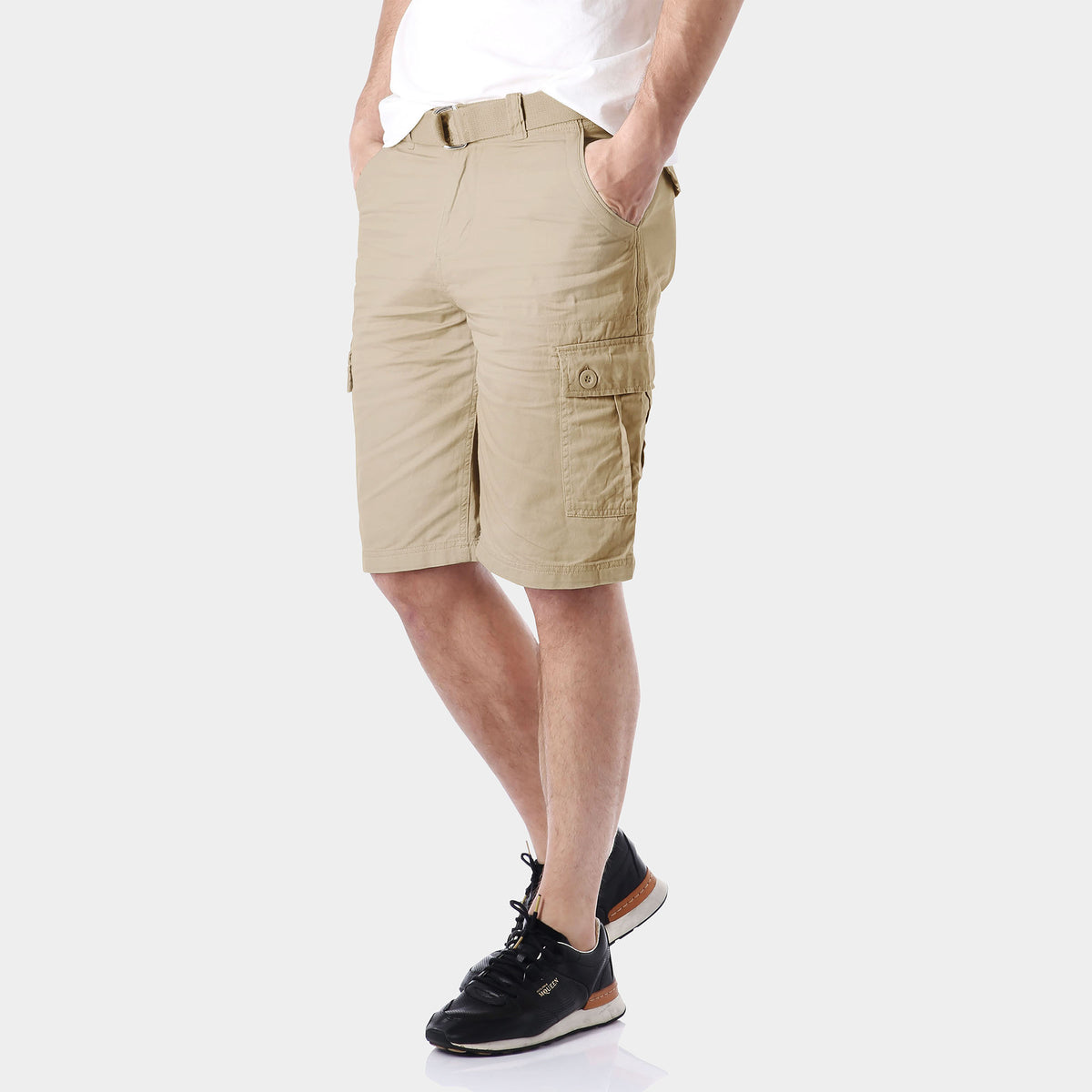 Men’s Cargo Shorts with Belt in cargo shorts_mens cargo shorts_men's cargo shorts_wrangler cargo shorts_boys cargo shorts_unionbay cargo shorts_old navy cargo shorts_Khaki - Hat an
