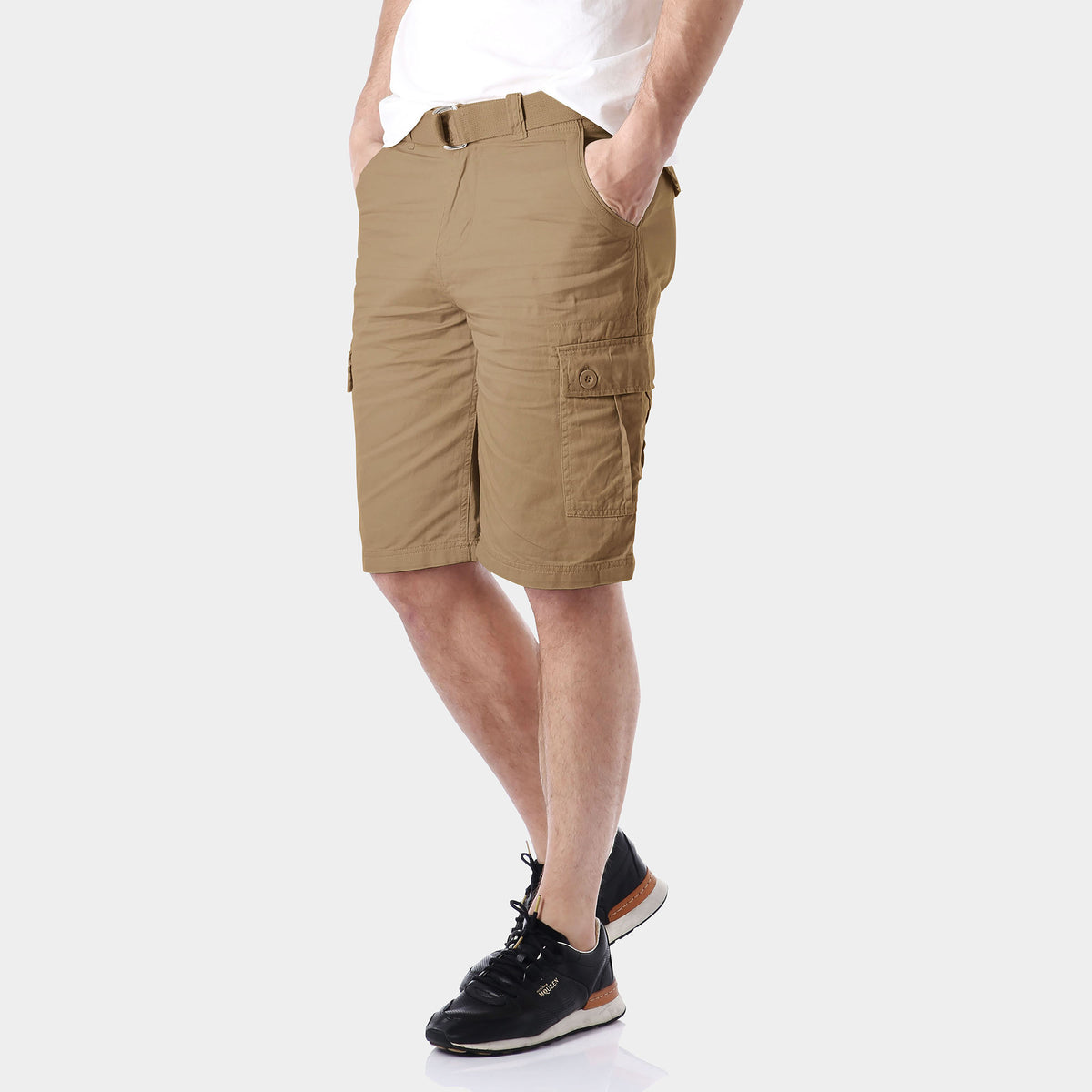 Men’s Cargo Shorts with Belt in cargo shorts_mens cargo shorts_men's cargo shorts_wrangler cargo shorts_boys cargo shorts_unionbay cargo shorts_old navy cargo shorts_Light Coffee -