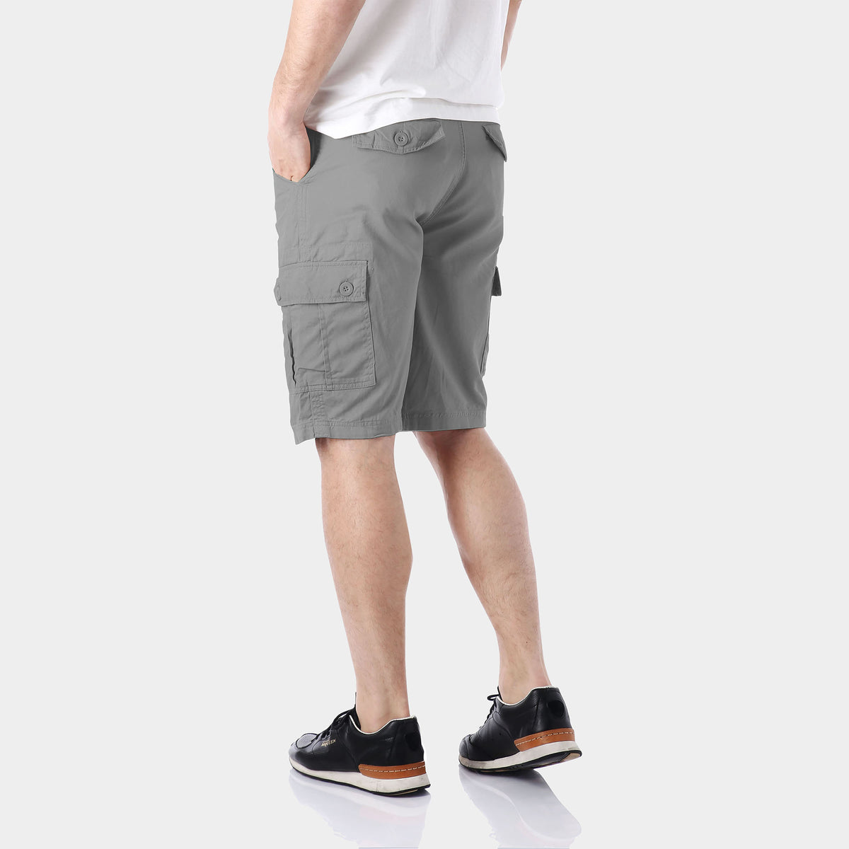 Men’s Cargo Shorts with Belt in cargo shorts_mens cargo shorts_men's cargo shorts_wrangler cargo shorts_boys cargo shorts_unionbay cargo shorts_old navy cargo shorts_Light Gray - H