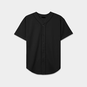 Black Jersey Button Down Nightshirt