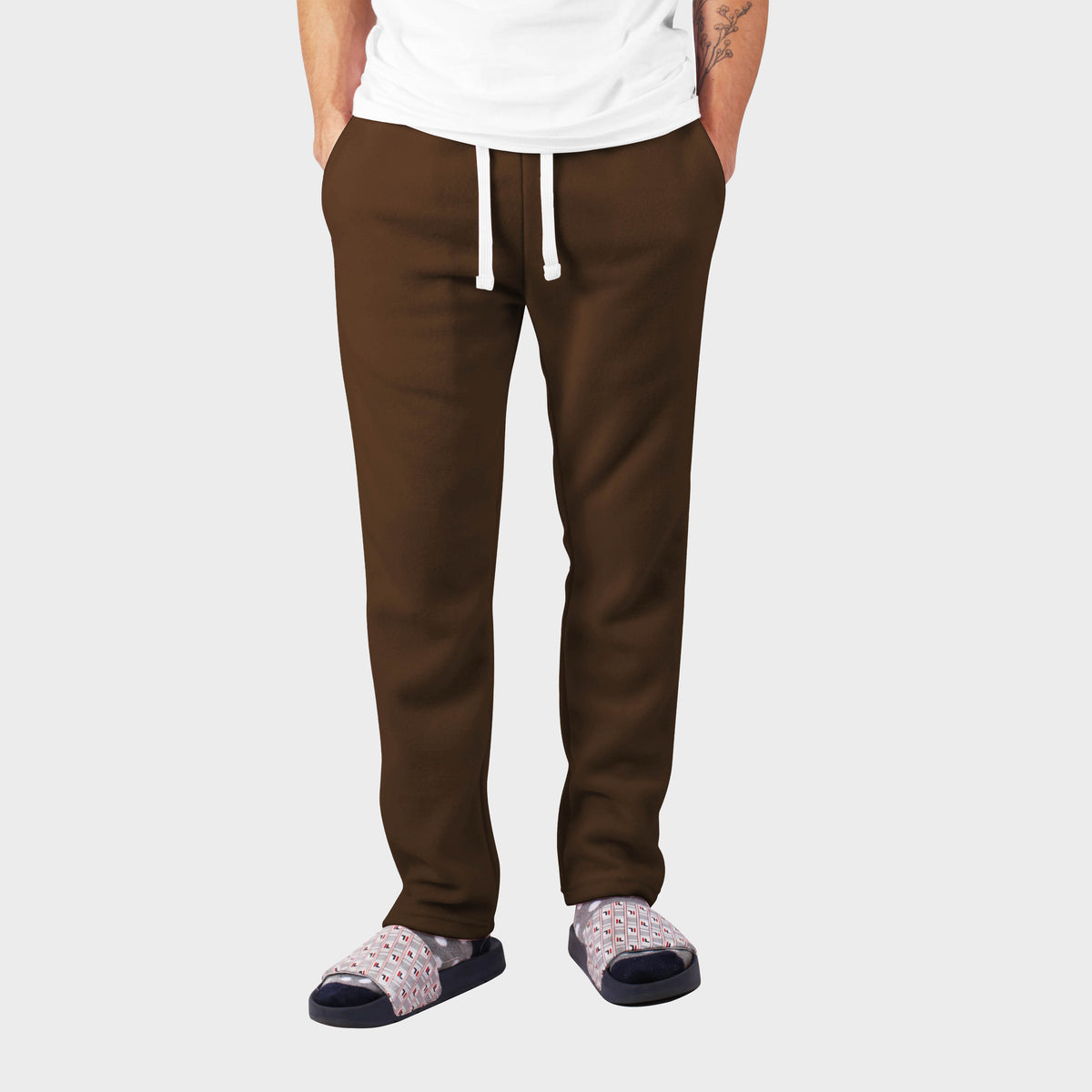 Men’s Fuzzy Sweatpants in fuzzy sweatpants_fuzzy joggers_sweatpants_jogging pants_track pants_track pants men_mens sweatpants_mens jogging bottoms_Brown - Hat and Beyond fleece jog