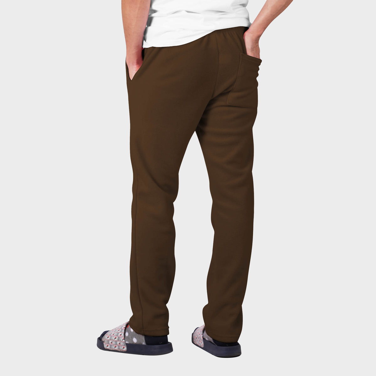 Men’s Fuzzy Sweatpants in fuzzy sweatpants_fuzzy joggers_sweatpants_jogging pants_track pants_track pants men_mens sweatpants_mens jogging bottoms_Brown - Hat and Beyond fleece jog
