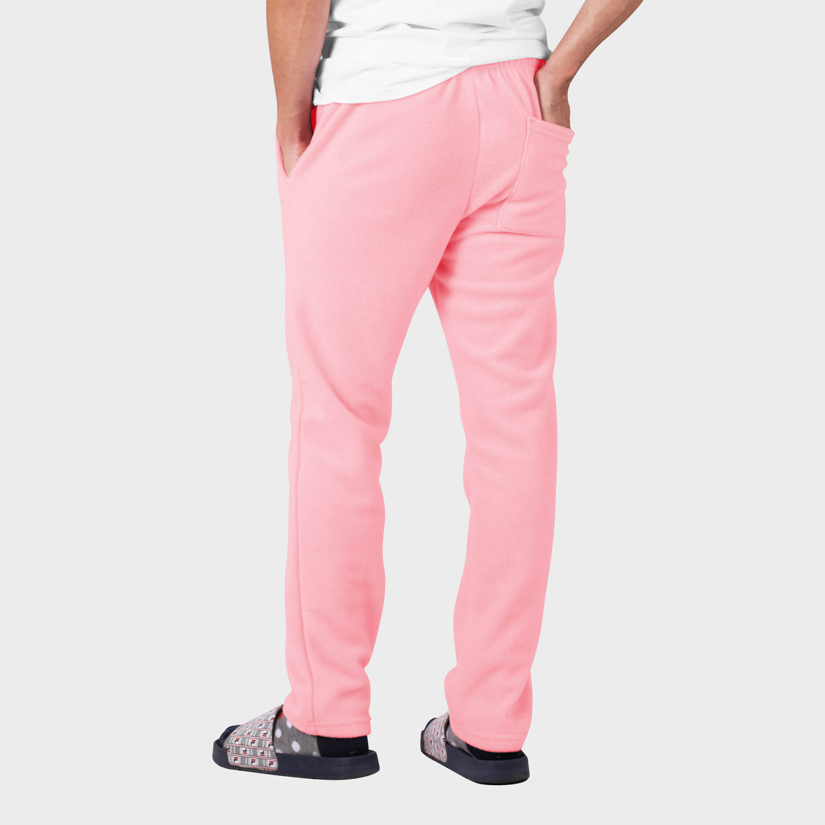 Men’s Fuzzy Sweatpants in fuzzy sweatpants_fuzzy joggers_sweatpants_jogging pants_track pants_track pants men_mens sweatpants_mens jogging bottoms_Rose Gold - Hat and Beyond fleece