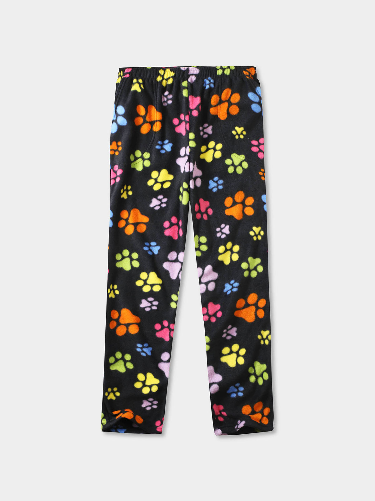 Men's Paw Print Fleece Pajama Pants Black/Color Paw – Wholesale Blank Print Pajama Pants | Hat and Beyond