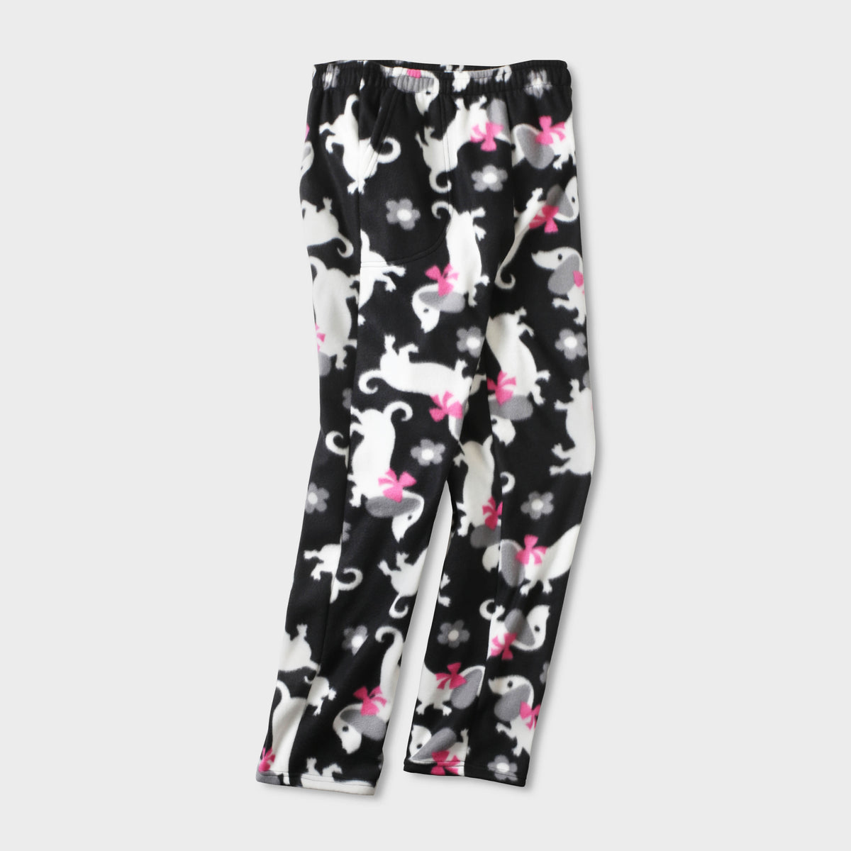 Men’s Animal Puppy Print Fleece Pajama in pajama pants_mens pajama pants_mens lounge pants_old navy pajama pants_pajama bottoms_pj pants_fuzzy pajama pants_family pajama pants_Blac