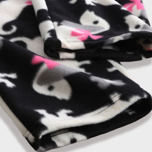 Men's Animal Puppy Print Soft Fuzzy Fleece Brushed Winter Pajama