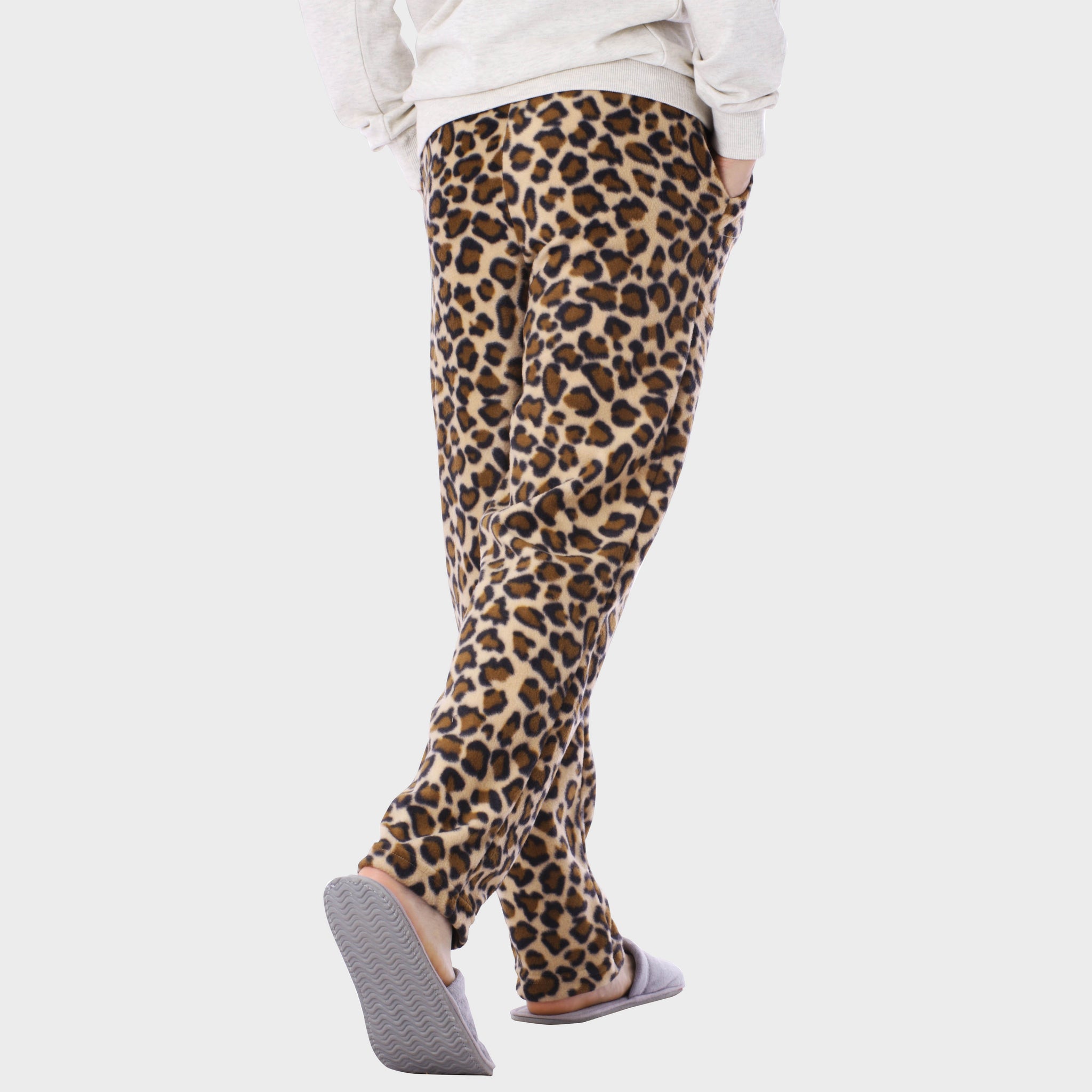 Charmour - Polar fleece pyjama pants - Running wild leopard