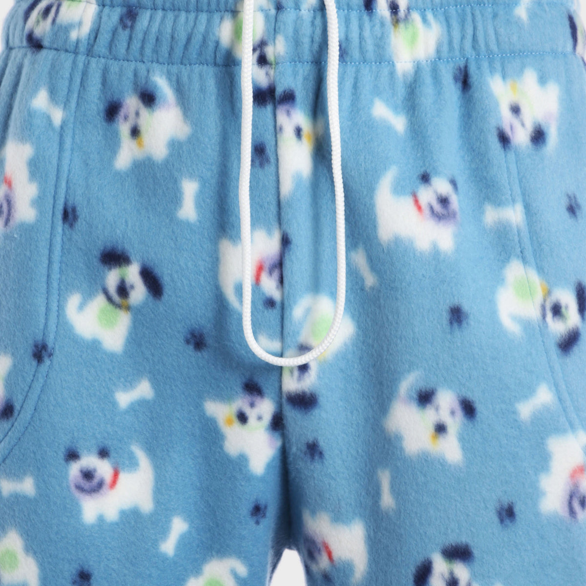 Men’s Animal Puppy Print Fleece Pajama in pajama pants_mens pajama pants_mens lounge pants_old navy pajama pants_pajama bottoms_pj pants_fuzzy pajama pants_family pajama pants_Sky 
