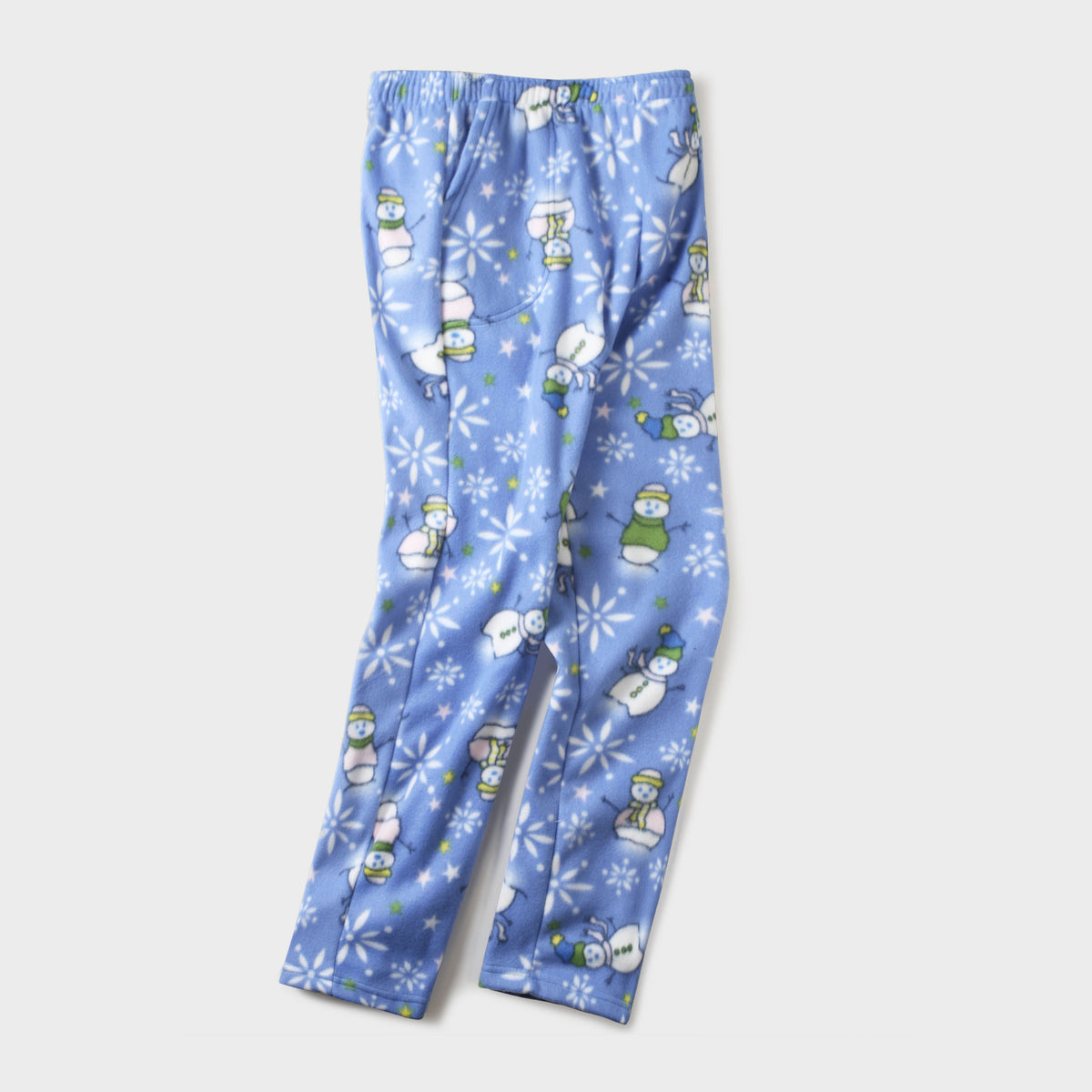 Men’s Snowman Fleece Pajama in pajama pants_mens pajama pants_mens lounge pants_soft pajama pants_pajama bottoms_pj pants_soft lounge pants_family pajama pants_Baby Blue Snowman - 