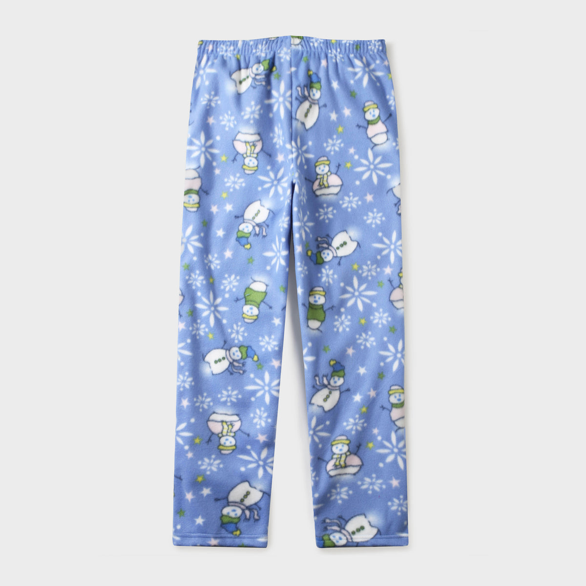 Men’s Snowman Fleece Pajama in pajama pants_mens pajama pants_mens lounge pants_soft pajama pants_pajama bottoms_pj pants_soft lounge pants_family pajama pants_Baby Blue Snowman - 