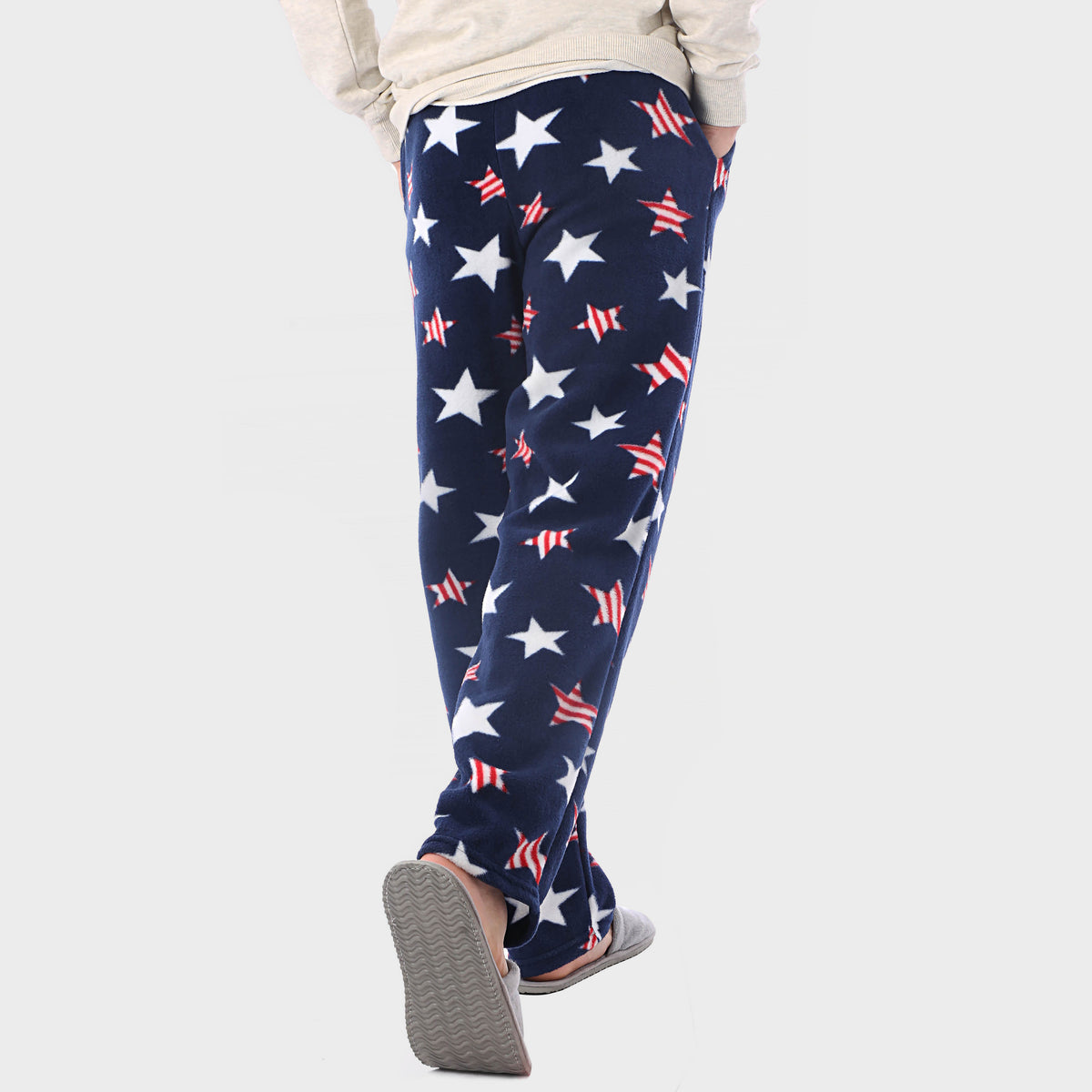Men’s Printed Flag Pajama in pajama pants_mens pajama pants_mens lounge pants_soft pajama pants_pajama bottoms_pj pants_soft lounge pants_american flag pajamas_Flag Star - Hat and 