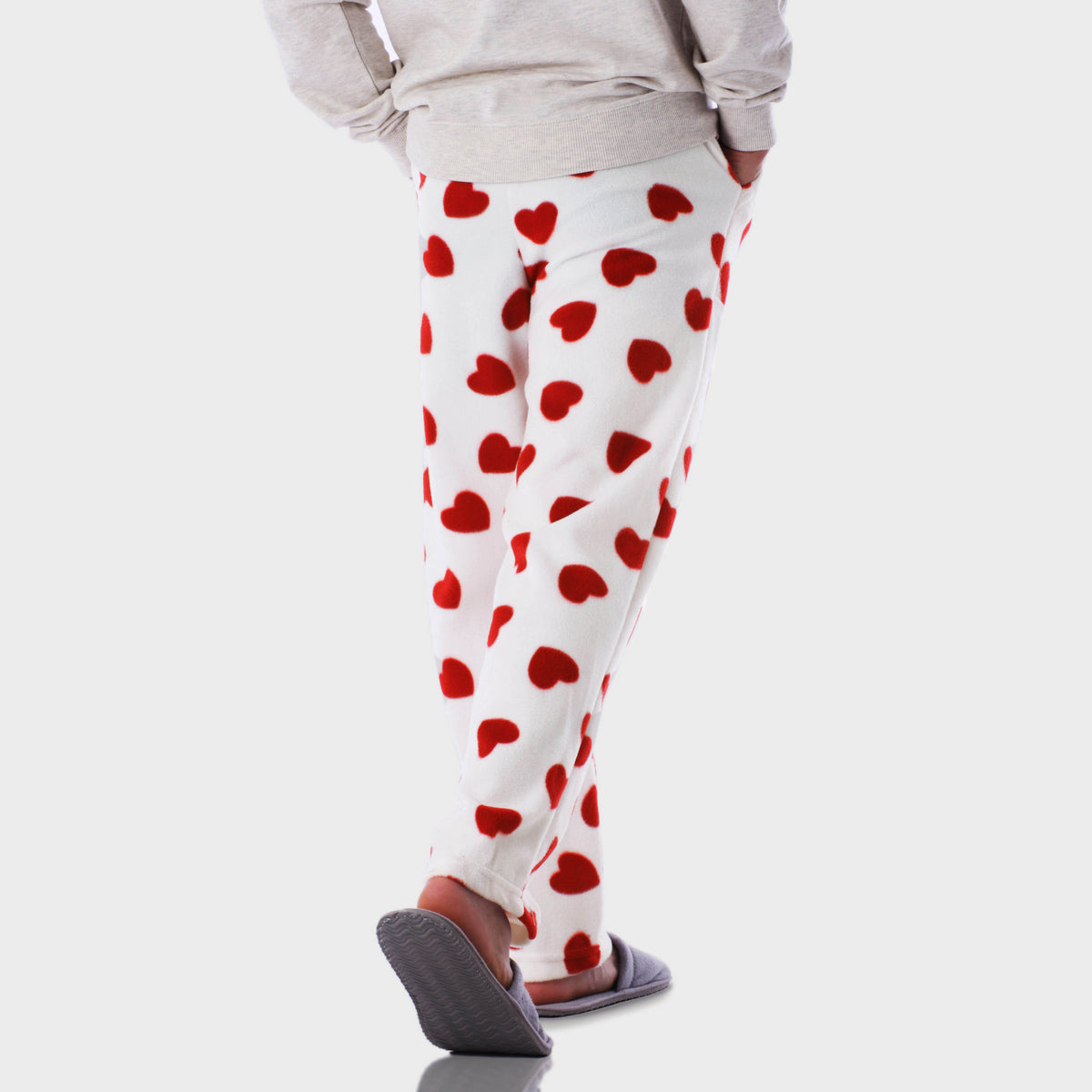 Men’s Printed Heart Pajama in pajama pants_mens pajama pants_mens lounge pants_soft pajama pants_pajama bottoms_pj pants_soft lounge pants_american flag pajamas_Red Heart - Hat and