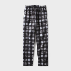 Men's Gray Plaid Fleece Pajama - Pajamas & Sweats