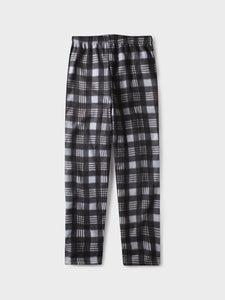 Men's Plaid Gray Fleece Pajama