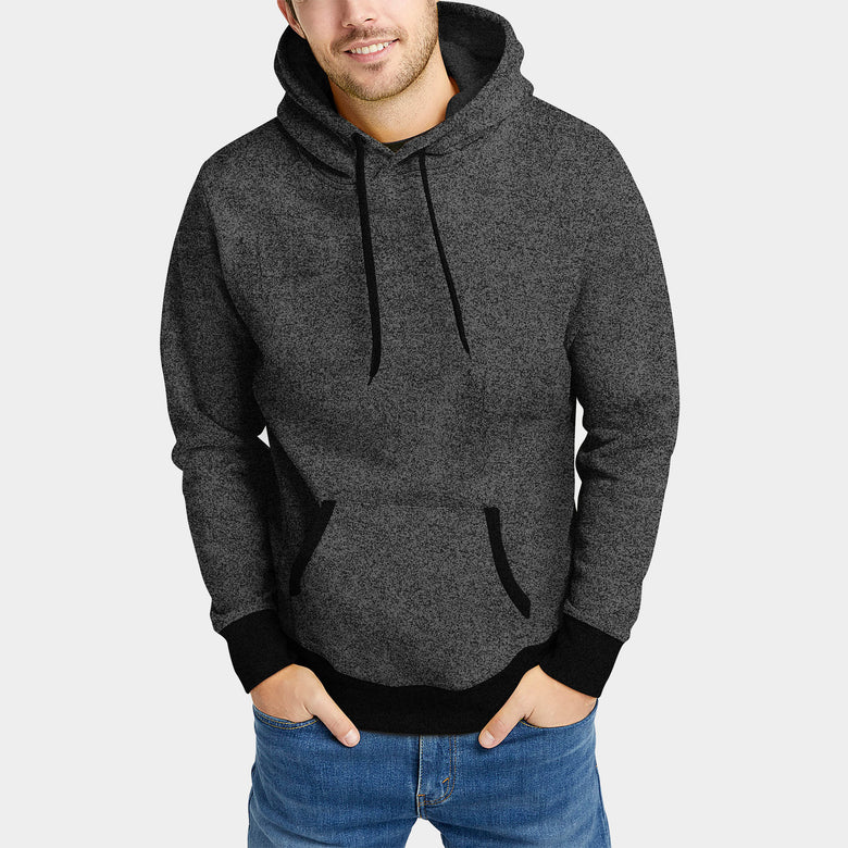 Men’s Marled Hoodie in hoodie_champion hoodie_sweatshirt_champion sweatshirt_hoodies for men_oversized hoodie_carhartt hoodie_fila hoodie_Black - Hat and Beyond hoodie