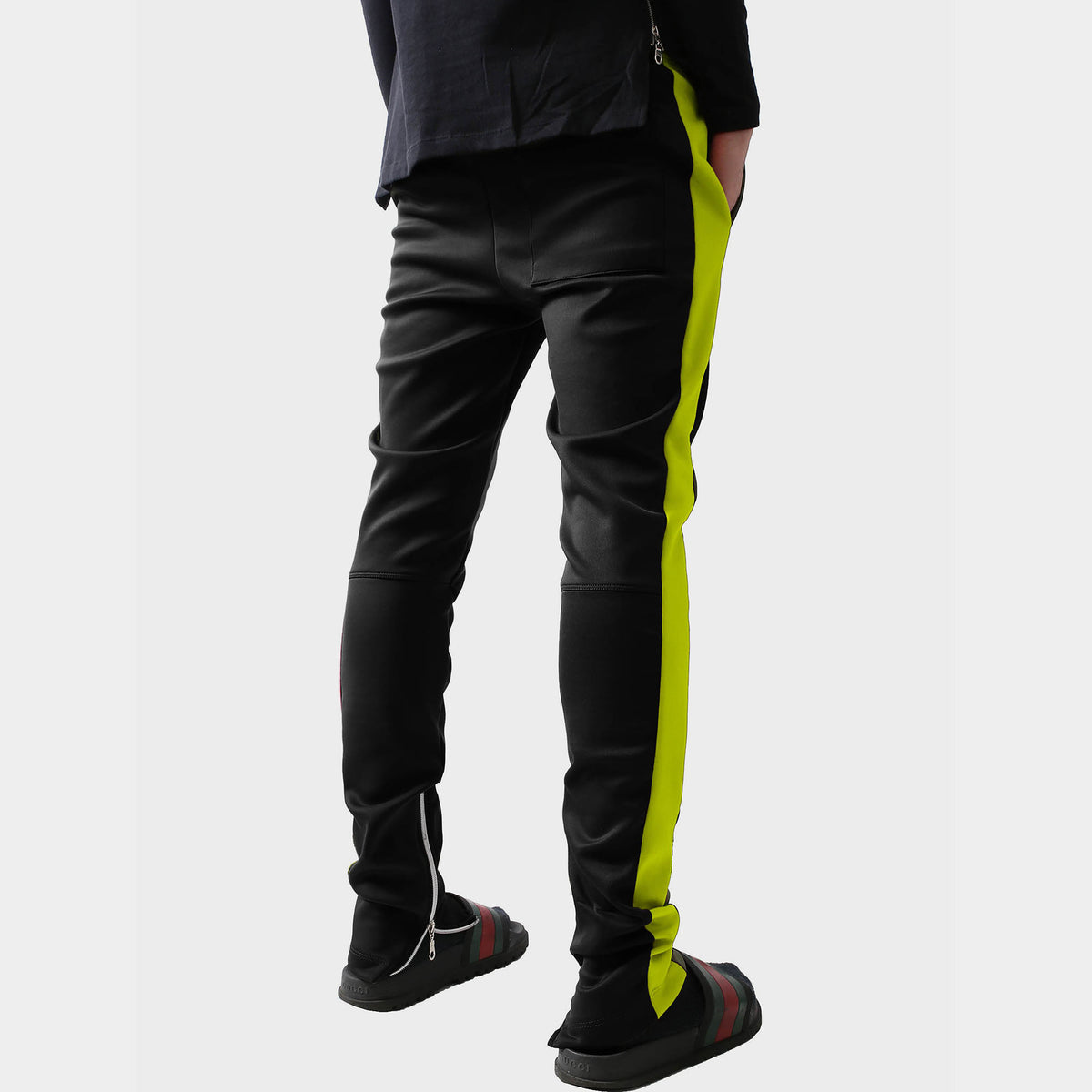 Men’s Two Tone Joggers in jogger_striped joggers_striped sweatpants_velvet joggers mens_sweatpants_side stripe joggers mens_champion sweatpants_champion joggers_mens joggers_Black/