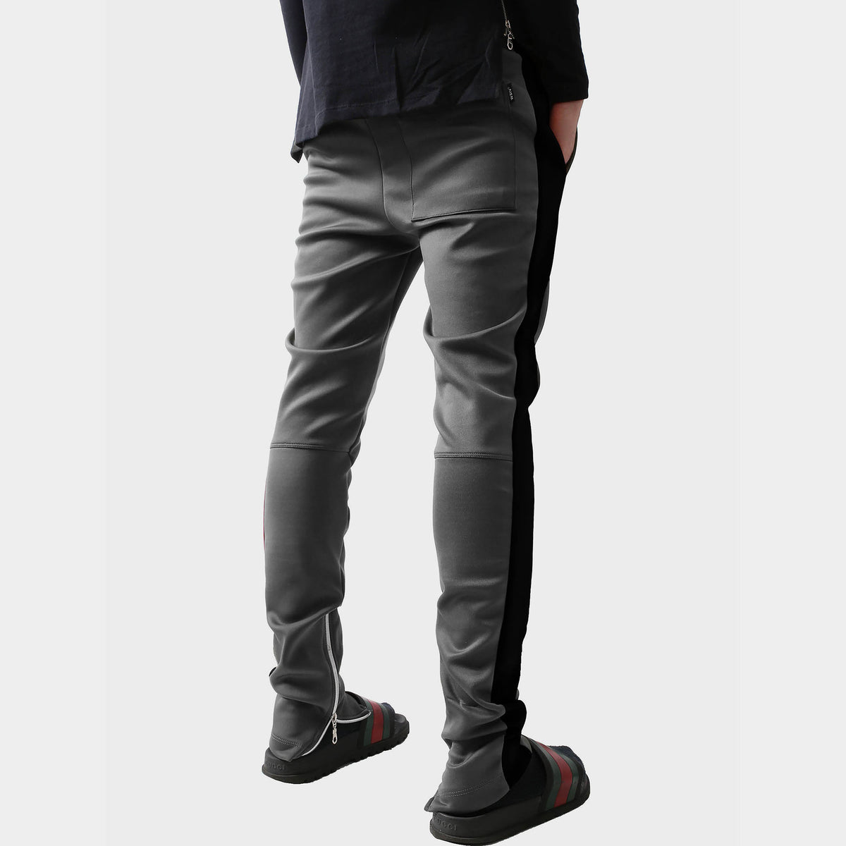 Men’s Two Tone Joggers in jogger_striped joggers_striped sweatpants_velvet joggers mens_sweatpants_side stripe joggers mens_champion sweatpants_champion joggers_mens joggers_Charco