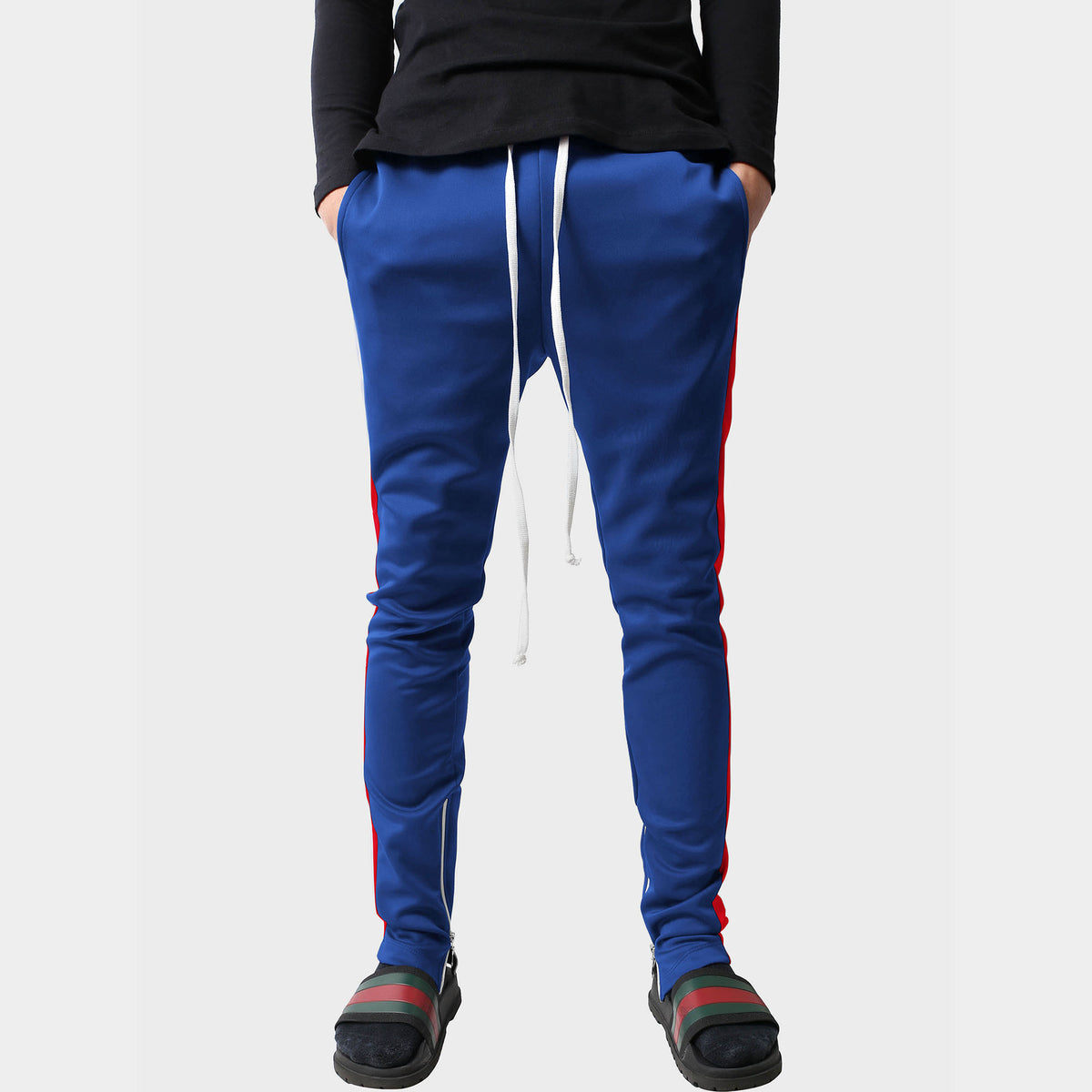 Men’s Two Tone Joggers in jogger_striped joggers_striped sweatpants_velvet joggers mens_sweatpants_side stripe joggers mens_champion sweatpants_champion joggers_mens joggers_Royal 