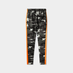 Camo joggers with orange stripe hotsell