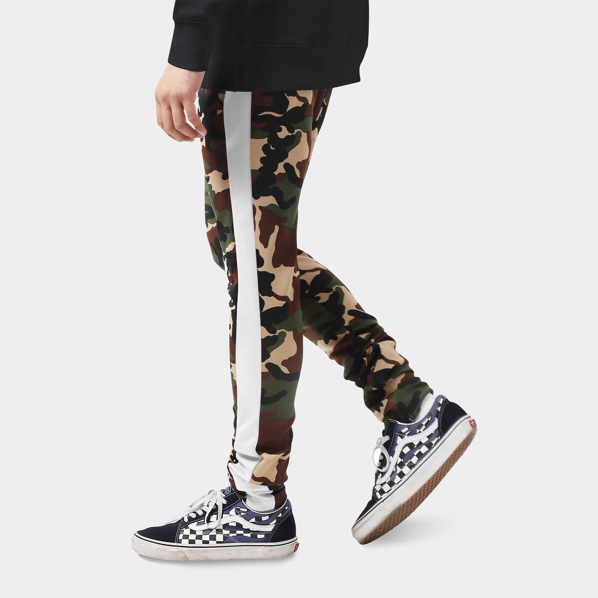 Men’s Camo Track Pants in camo track pants_camouflage track pants_camo track pants mens_army print track pant_mens camo track pants_track pants camo_Green Camo/White - Hat and Beyo