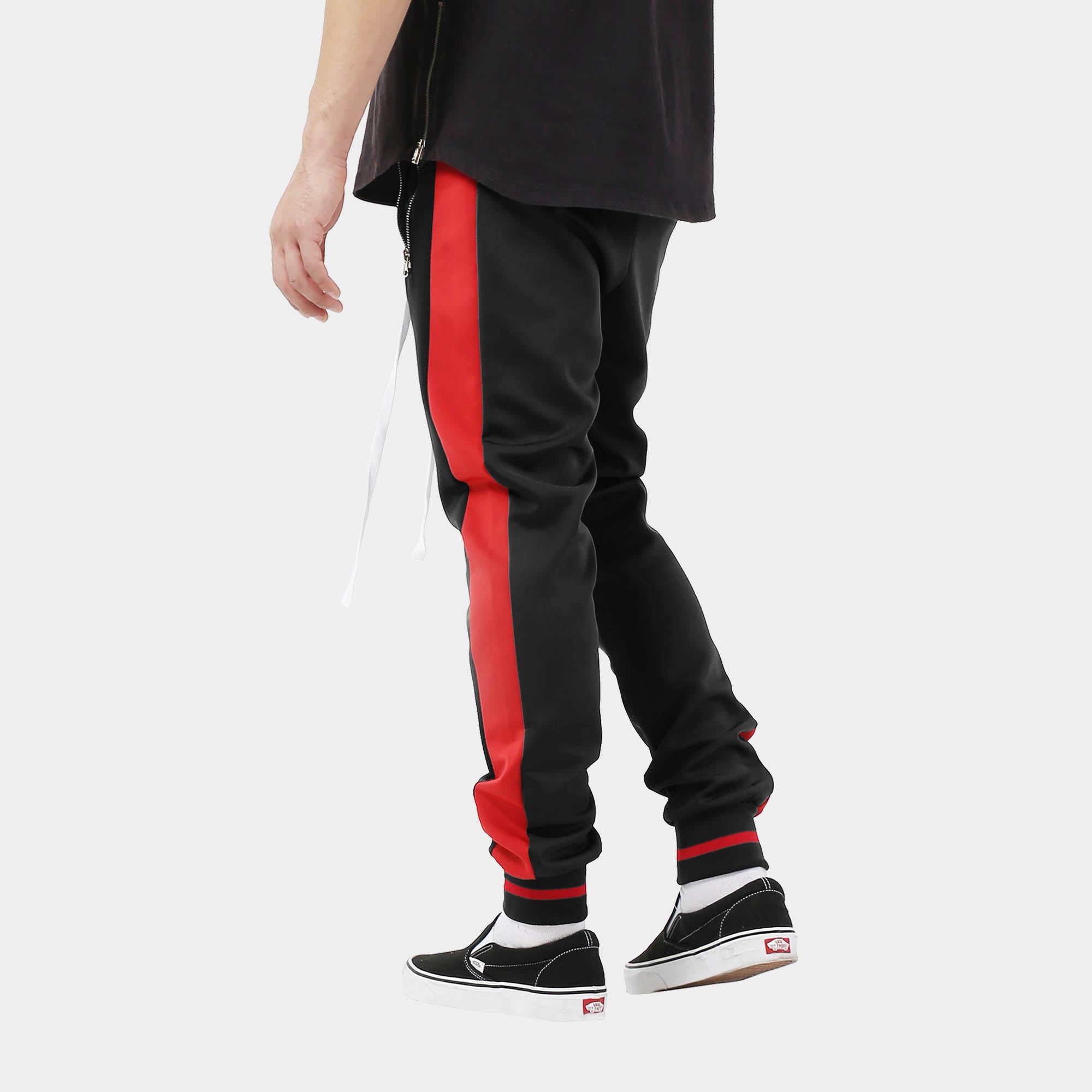 skinny jogger_mens skinny joggers_skinny sweatpants_boys skinny joggers_super skinny joggers_skinny tracksuit_thin sweatpants_mens skinny sweatpants_Black/Red