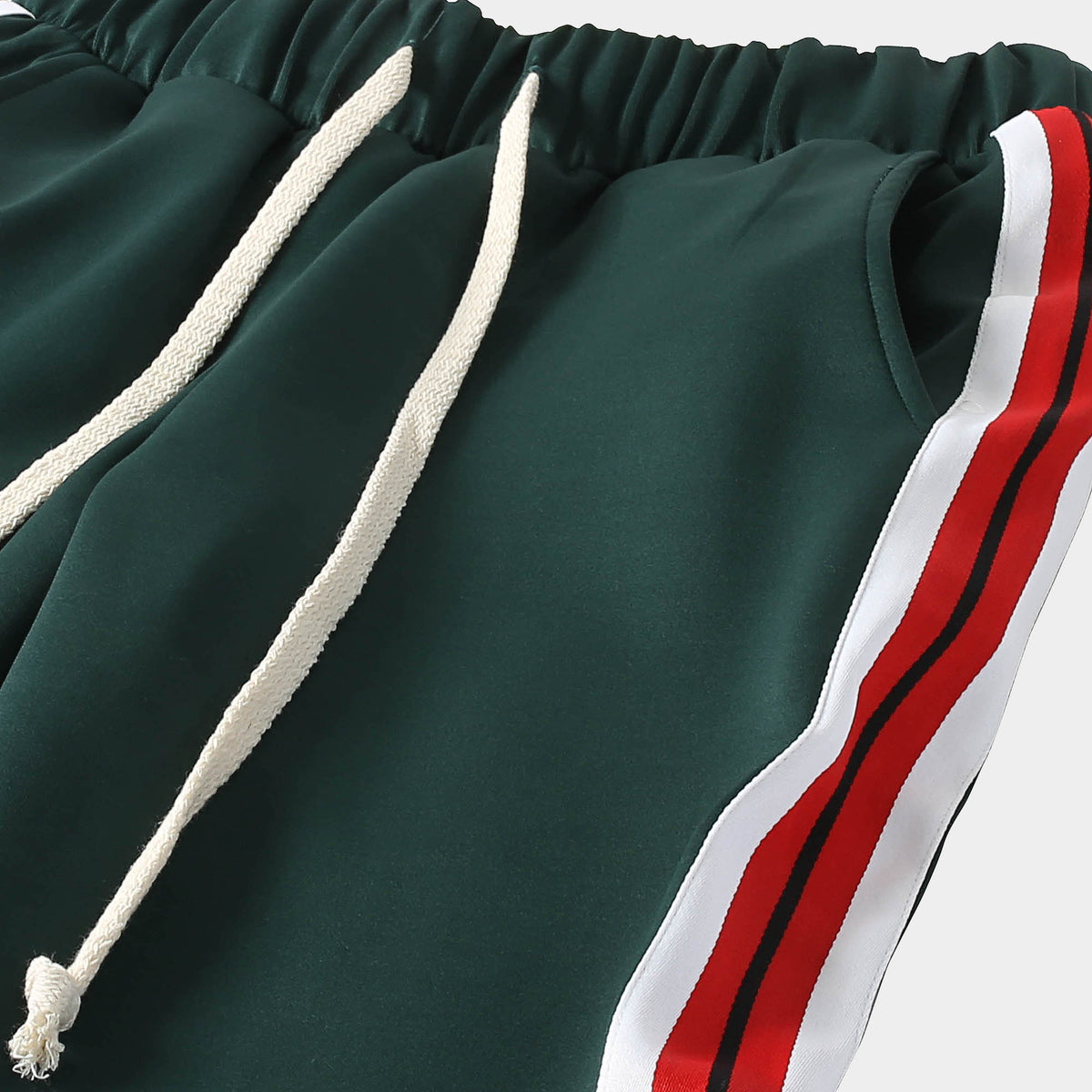 Men’s Taped Joggers in leather jogger_plain jogger_boys joggers_joggers mens_sport jogger_best sweatpants_track pants men_champion sweatpants_champion joggers_Green - Hat and Beyon