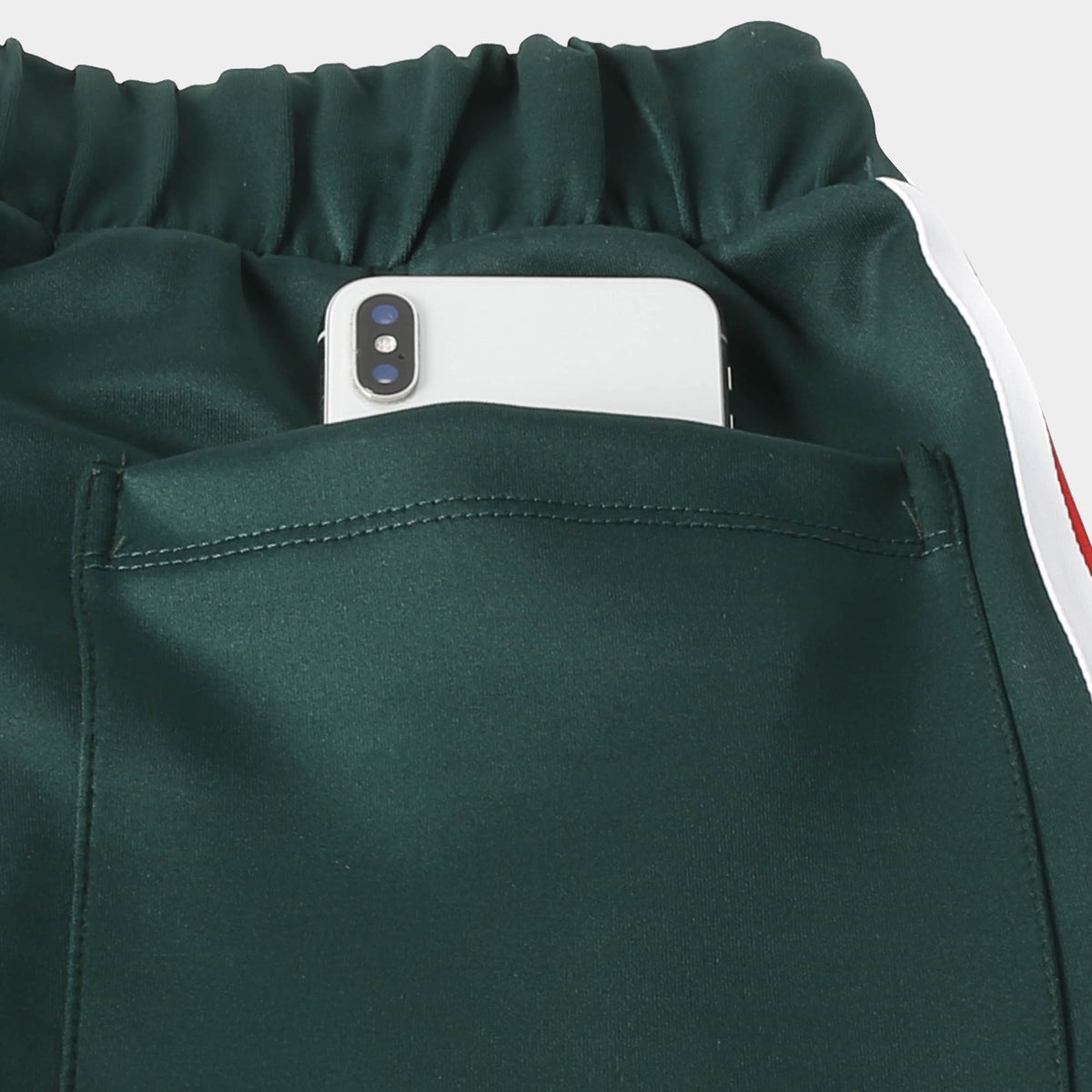 Men’s Taped Joggers in leather jogger_plain jogger_boys joggers_joggers mens_sport jogger_best sweatpants_track pants men_champion sweatpants_champion joggers_Green - Hat and Beyon