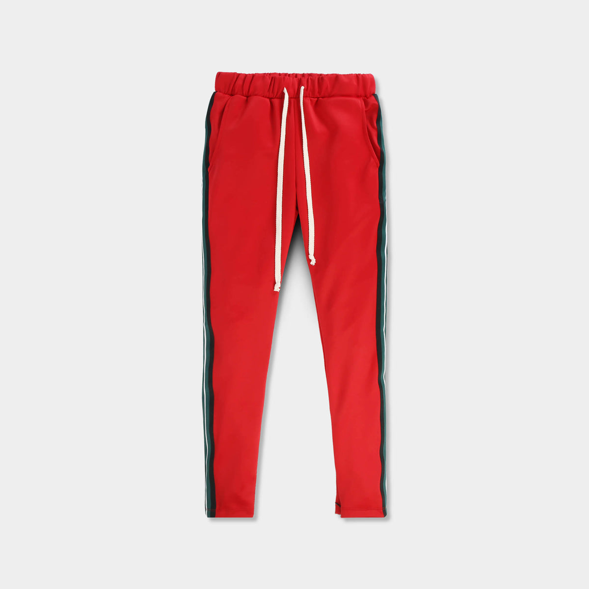 Men’s Taped Joggers in leather jogger_plain jogger_boys joggers_joggers mens_sport jogger_best sweatpants_track pants men_champion sweatpants_champion joggers_Red - Hat and Beyond 