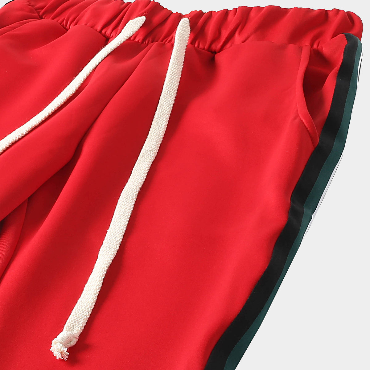 Men’s Taped Joggers in leather jogger_plain jogger_boys joggers_joggers mens_sport jogger_best sweatpants_track pants men_champion sweatpants_champion joggers_Red - Hat and Beyond 
