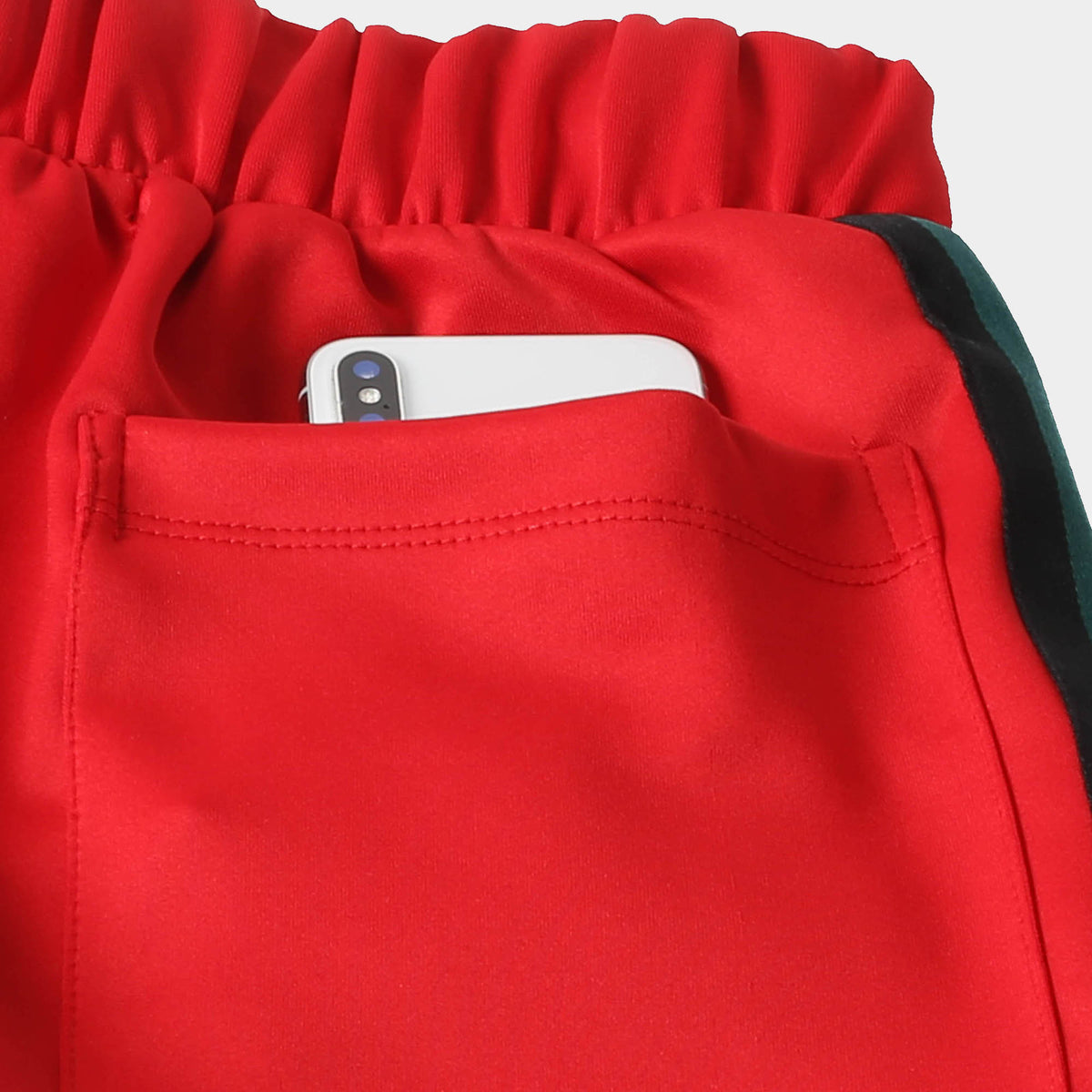Men’s Taped Joggers in leather jogger_plain jogger_boys joggers_joggers mens_sport jogger_best sweatpants_track pants men_champion sweatpants_champion joggers_Red - Hat and Beyond 
