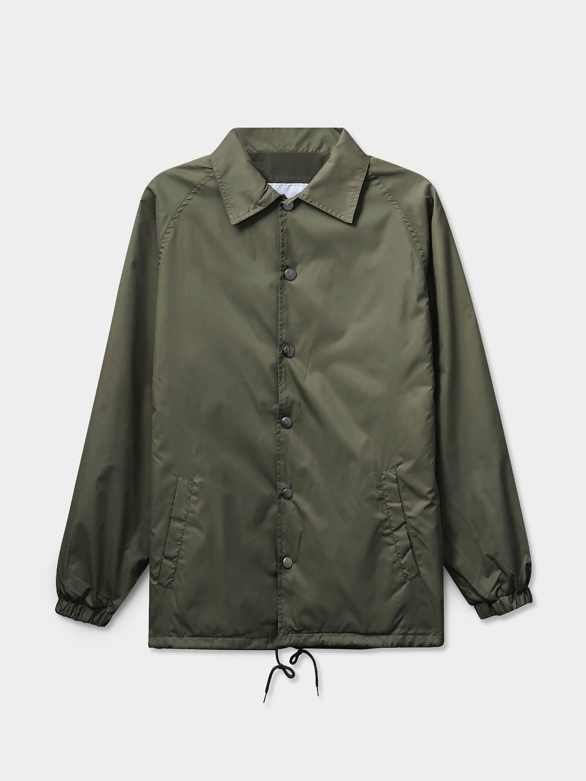 Men's Coach Jacket Olive – Wholesale Blank Windbreaker Jacket | Hat and Beyond