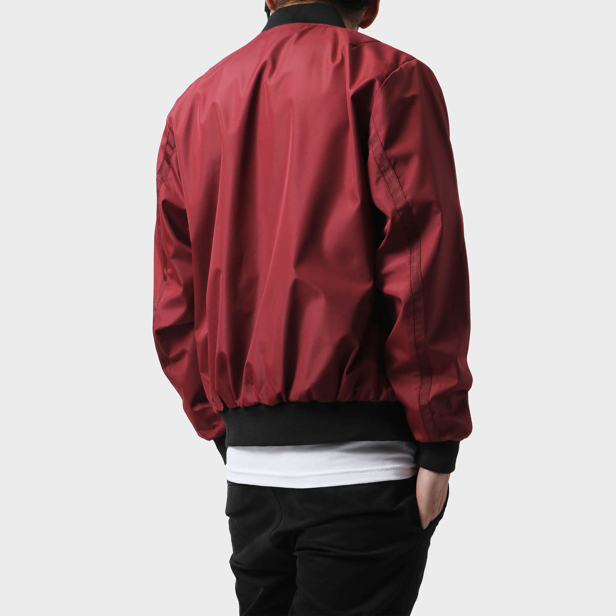 Men’s Waterproof Bomber Jacket in bomber jacket_mens bomber jacket_aviators jacket_aviator jacket mens_oversized bomber jacket_best bomber jackets_Burgundy - Hat and Beyond outerwe