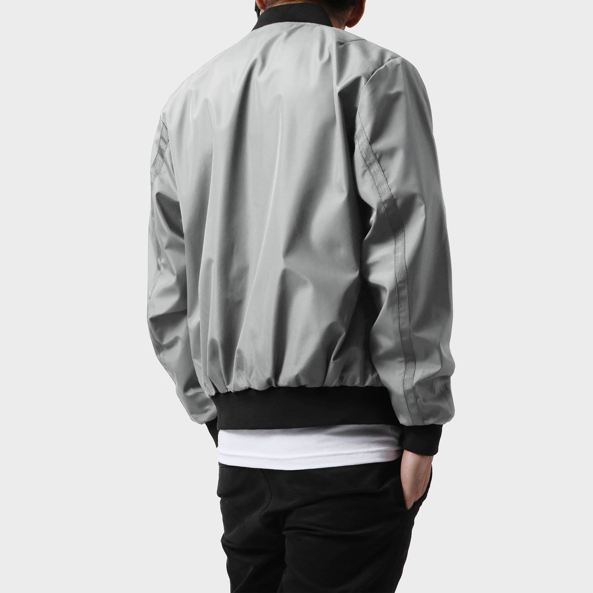 Men’s Waterproof Bomber Jacket in bomber jacket_mens bomber jacket_aviators jacket_aviator jacket mens_oversized bomber jacket_best bomber jackets_Gray - Hat and Beyond outerwear