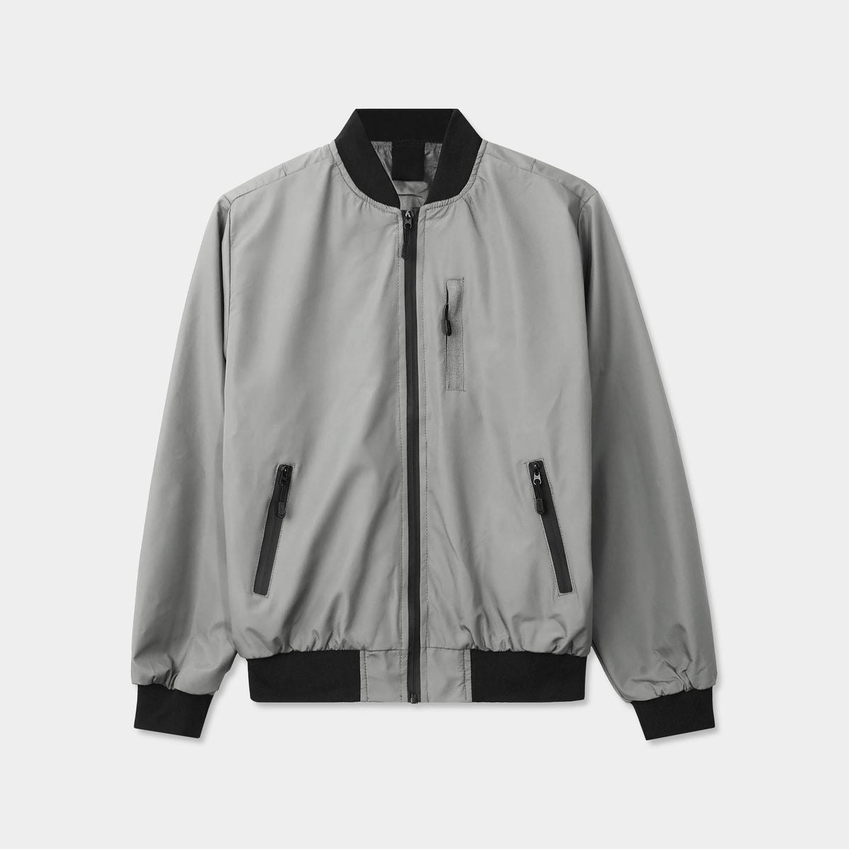 Men’s Waterproof Bomber Jacket in bomber jacket_mens bomber jacket_aviators jacket_aviator jacket mens_oversized bomber jacket_best bomber jackets_Gray - Hat and Beyond outerwear