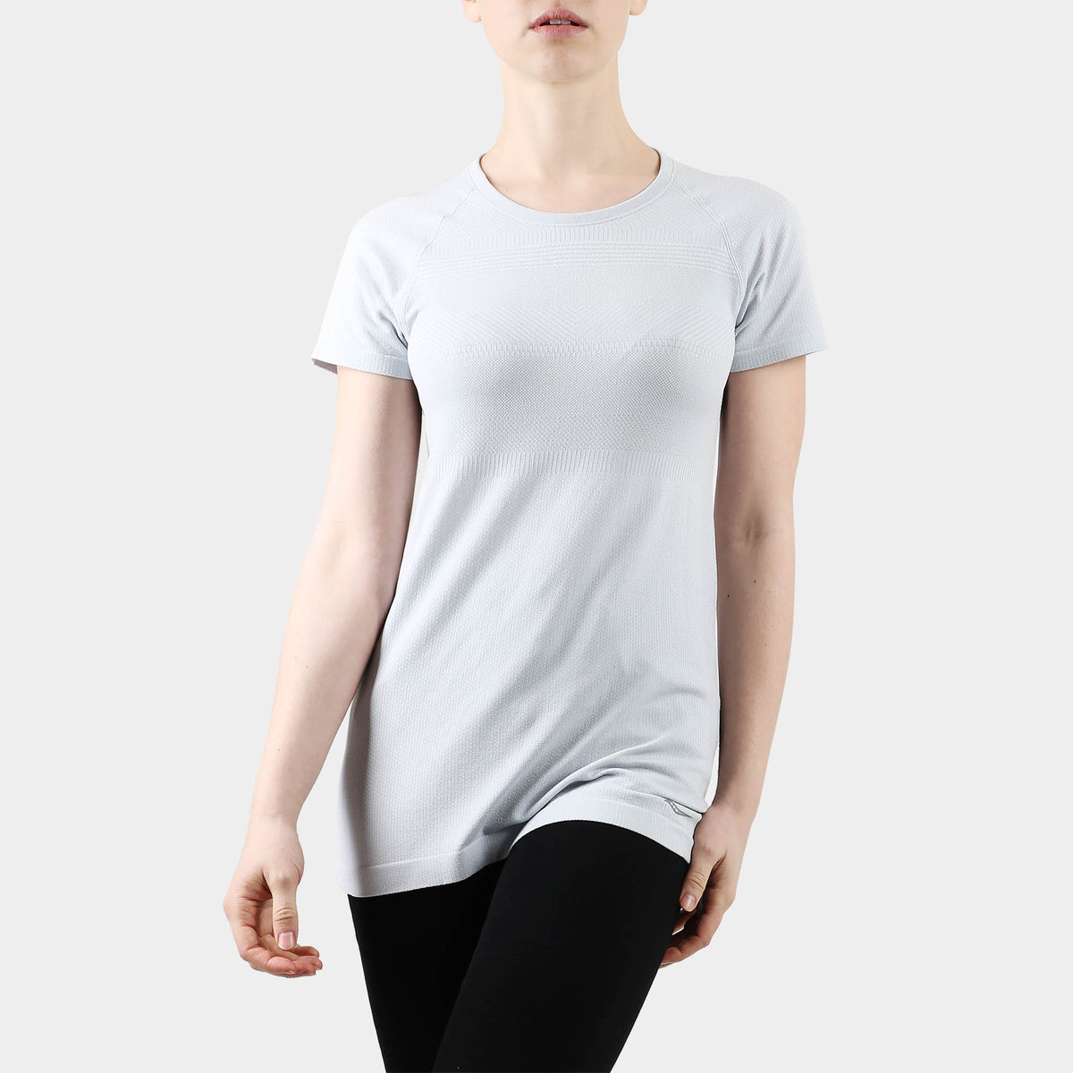 Women’s Active Short Sleeve Top in short sleeve_short sleeve shirts_mens short sleeve button up_short sleeve button down_short sleeve tops_women’s short sleeve shirt_Heather Light 