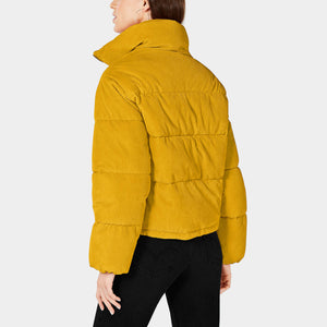 corduroy puffer jacket_cord puffer jacket_corduroy puffer_corduroy puffer coat_corduroy jacket puffer_cord jacket_oversized corduroy jacket_Dark Mustard