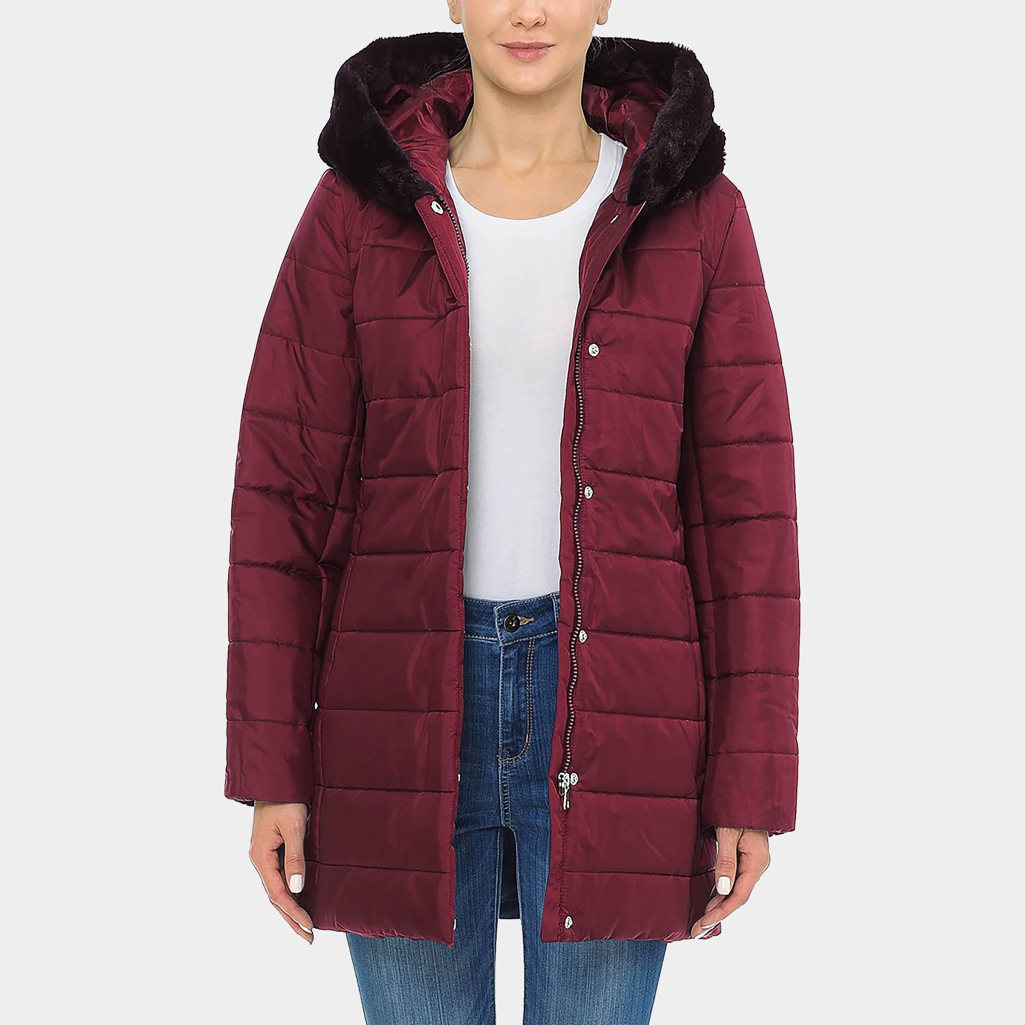 puffer coat_bubble jacket_bubble coat_womens puffer coat_down coat_long puffer coat_long down coat_down coat women_h&m puffer jacket_Burgundy