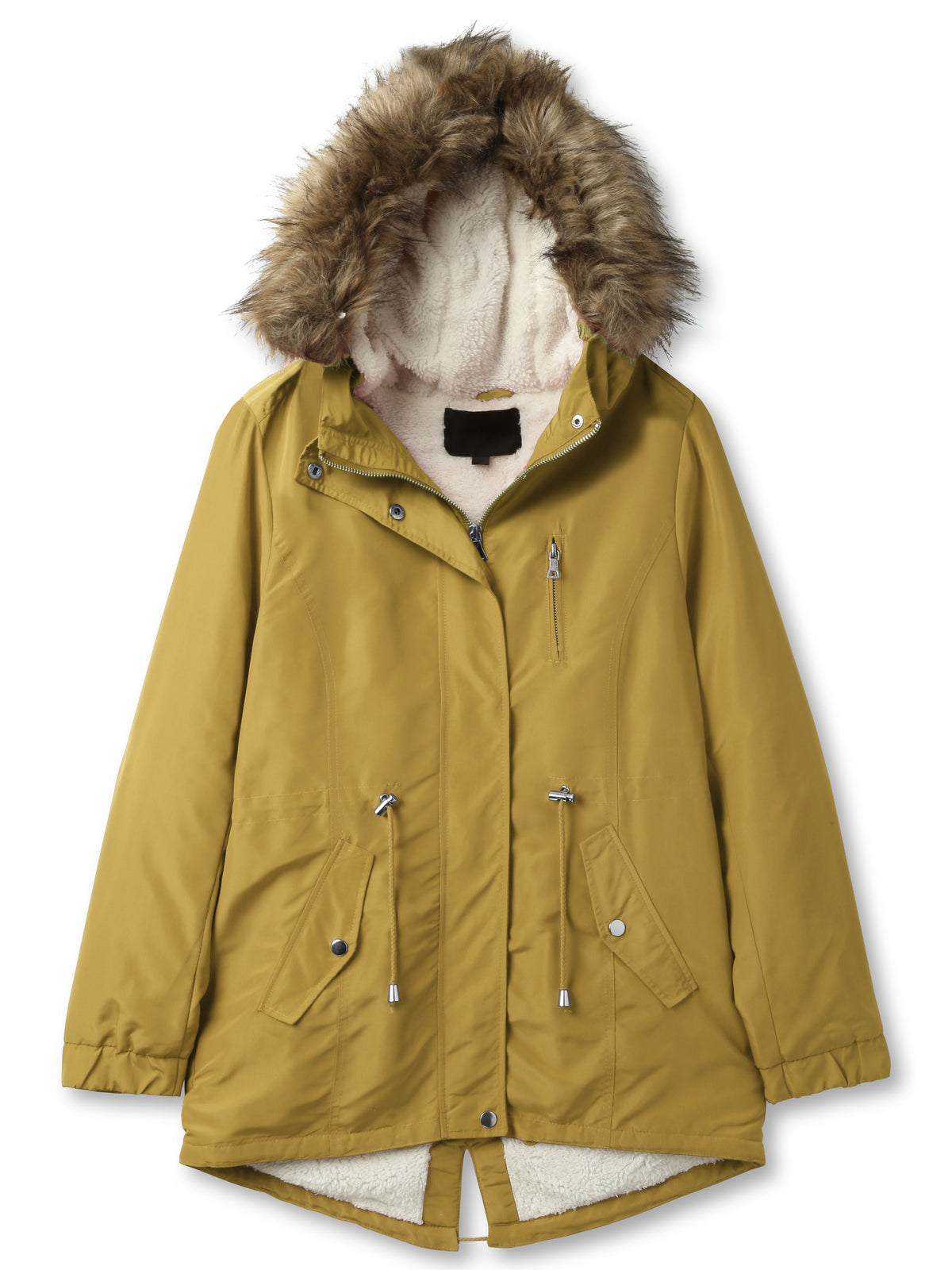 Women’s Sherpa-Lined Hooded Anorak Jacket in womens_sherpa_lined_anorak_jacket_lightweight_cargo_military_parka_ski_coat_parka_jacket_hood_faux_fur_hooded_nuage_quilted_puffer_coat