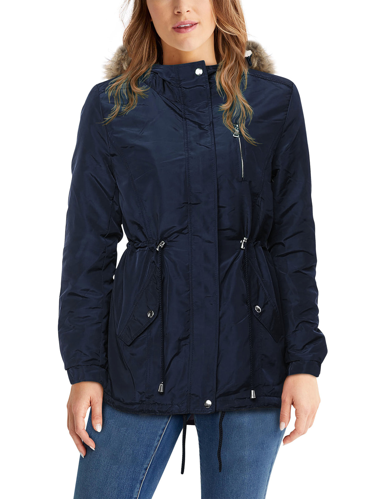 Women’s Sherpa-Lined Hooded Anorak Jacket in womens_sherpa_lined_anorak_jacket_lightweight_cargo_military_parka_ski_coat_parka_jacket_hood_faux_fur_hooded_nuage_quilted_puffer_coat