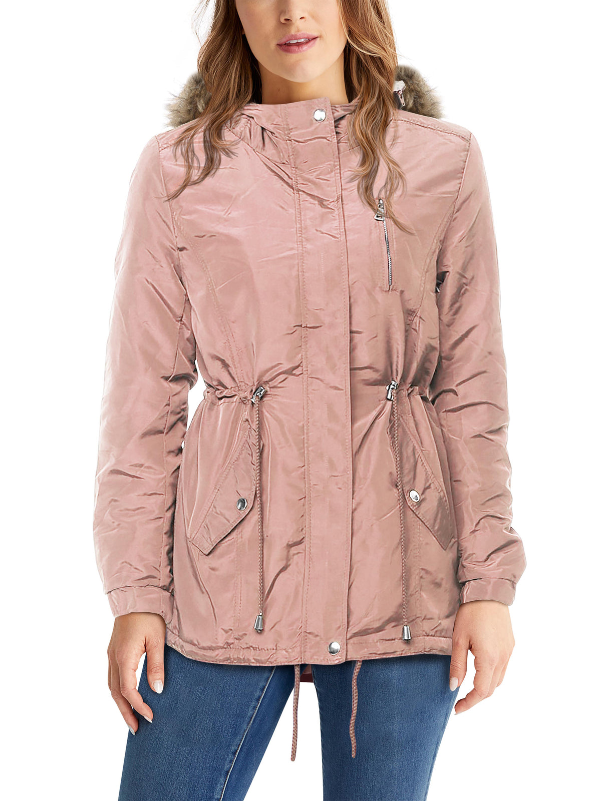 Women’s Sherpa-Lined Hooded Anorak Jacket in womens_sherpa_lined_anorak_jacket_lightweight_cargo_military_parka_ski_coat_parka_jacket_hood_faux_fur_hooded_nuage_quilted_puffer_coat