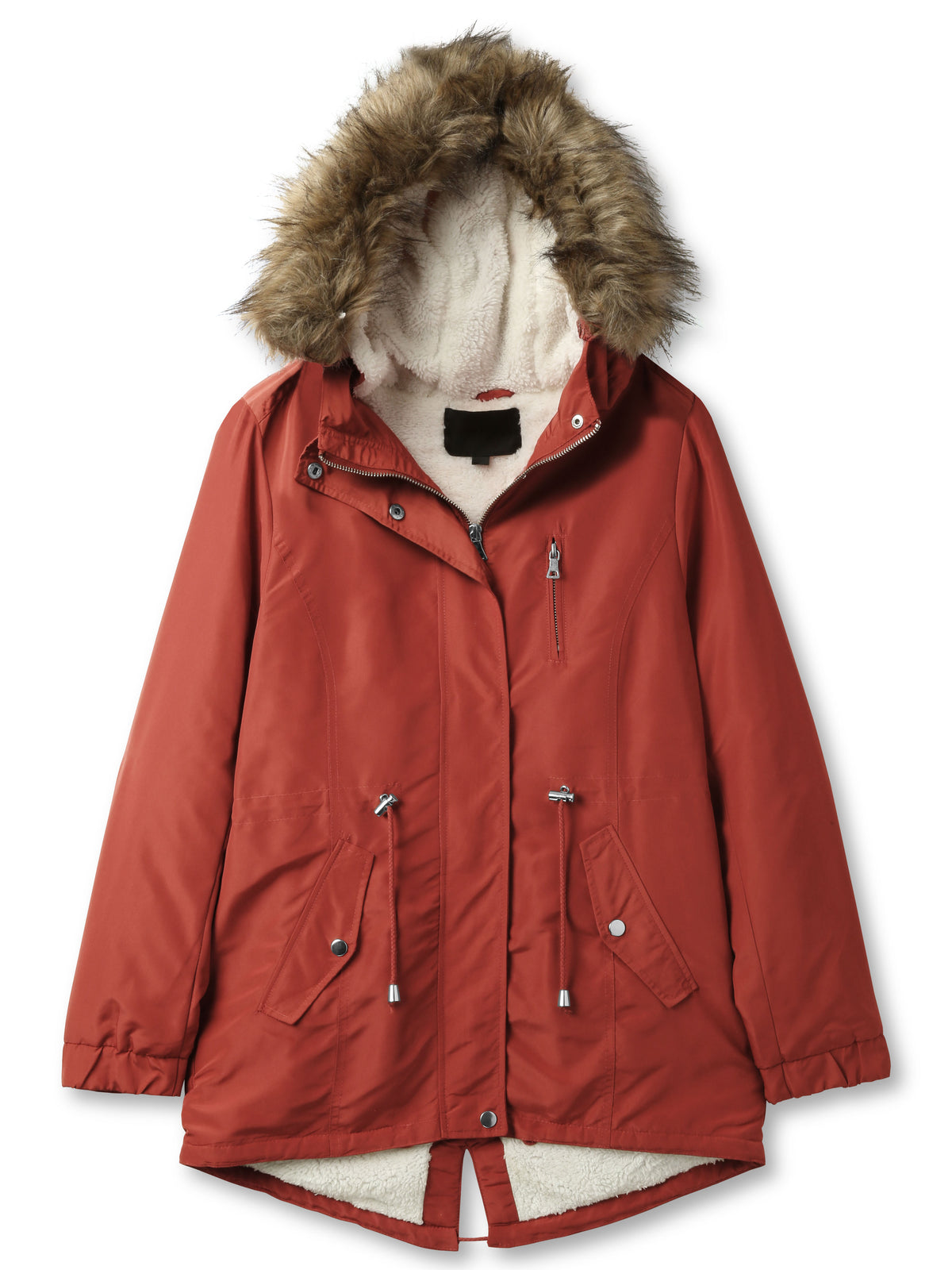 Women’s Sherpa-Lined Hooded Anorak Jacket in womens_sherpa_lined_anorak_jacket_lightweight_cargo_military_parka_ski_coat_parka_jacket_hood_faux_fur_hooded_nuage_quilted_puffer_coat