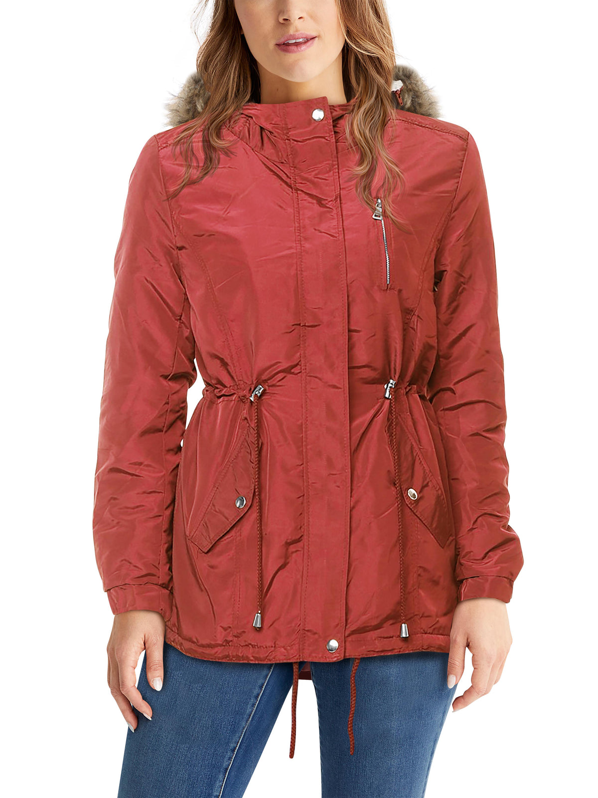 Women’s Sherpa-Lined Hooded Anorak Jacket in womens_sherpa_lined_anorak_jacket_lightweight_cargo_military_parka_ski_coat_parka_jacket_hood_faux_fur_hooded_nuage_quilted_puffer_coat