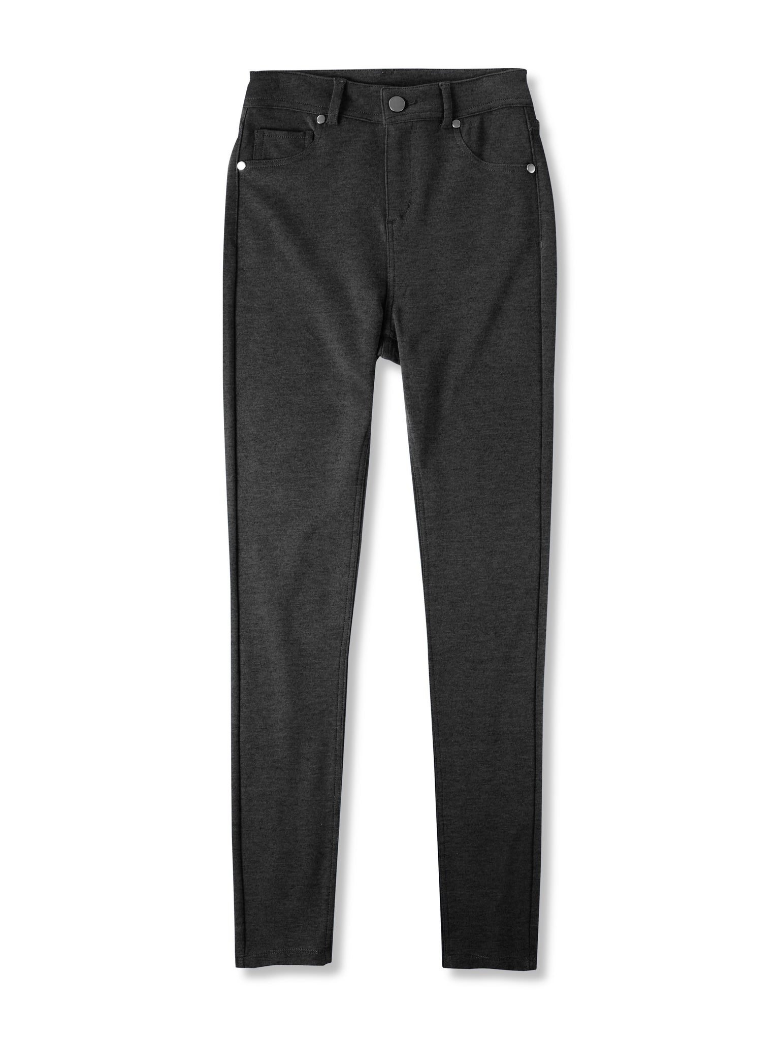Charcoal grey jeggings for women Compression pant 2 back pkts