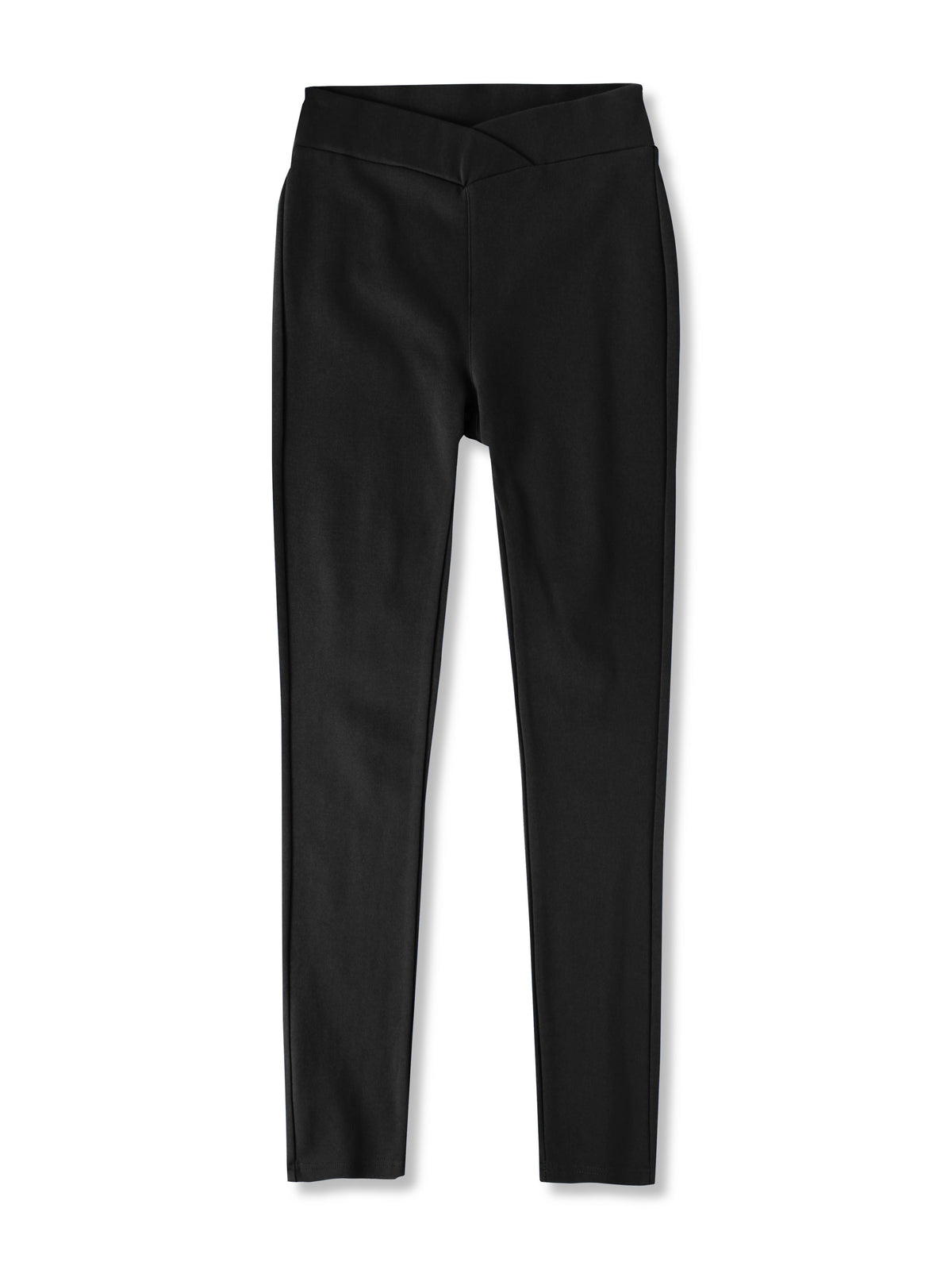 Women’s Crossover Leggings in Black - Hat and Beyond stretch leggings
